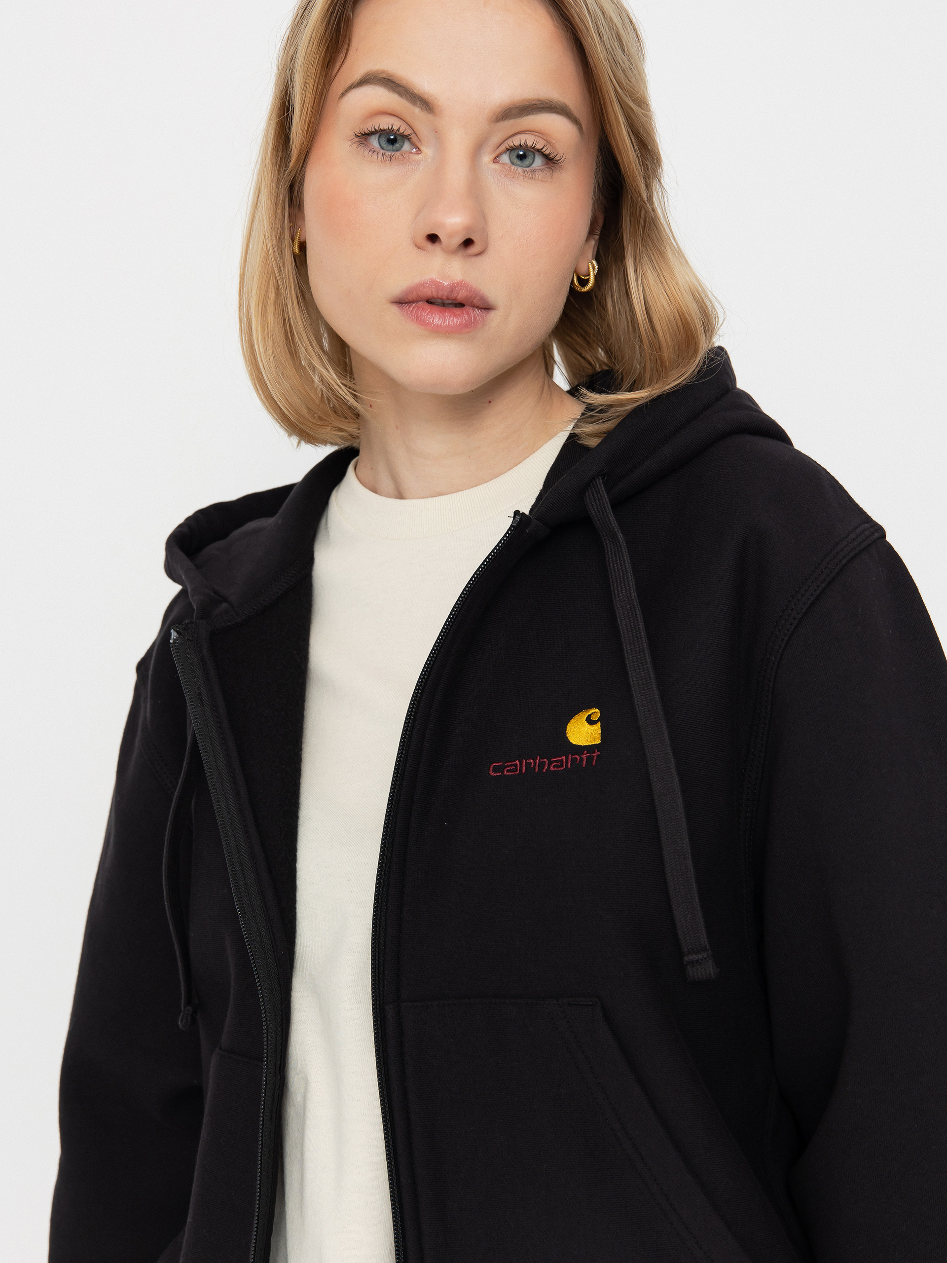Carhartt WIP American Script ZHD Wmn Kapucnis pulóver (black)