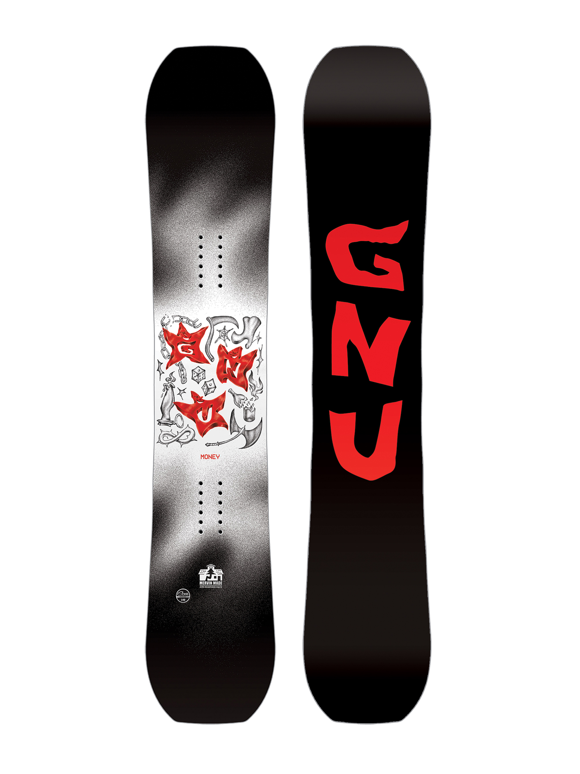 Férfi Snowboard Gnu Money (black)