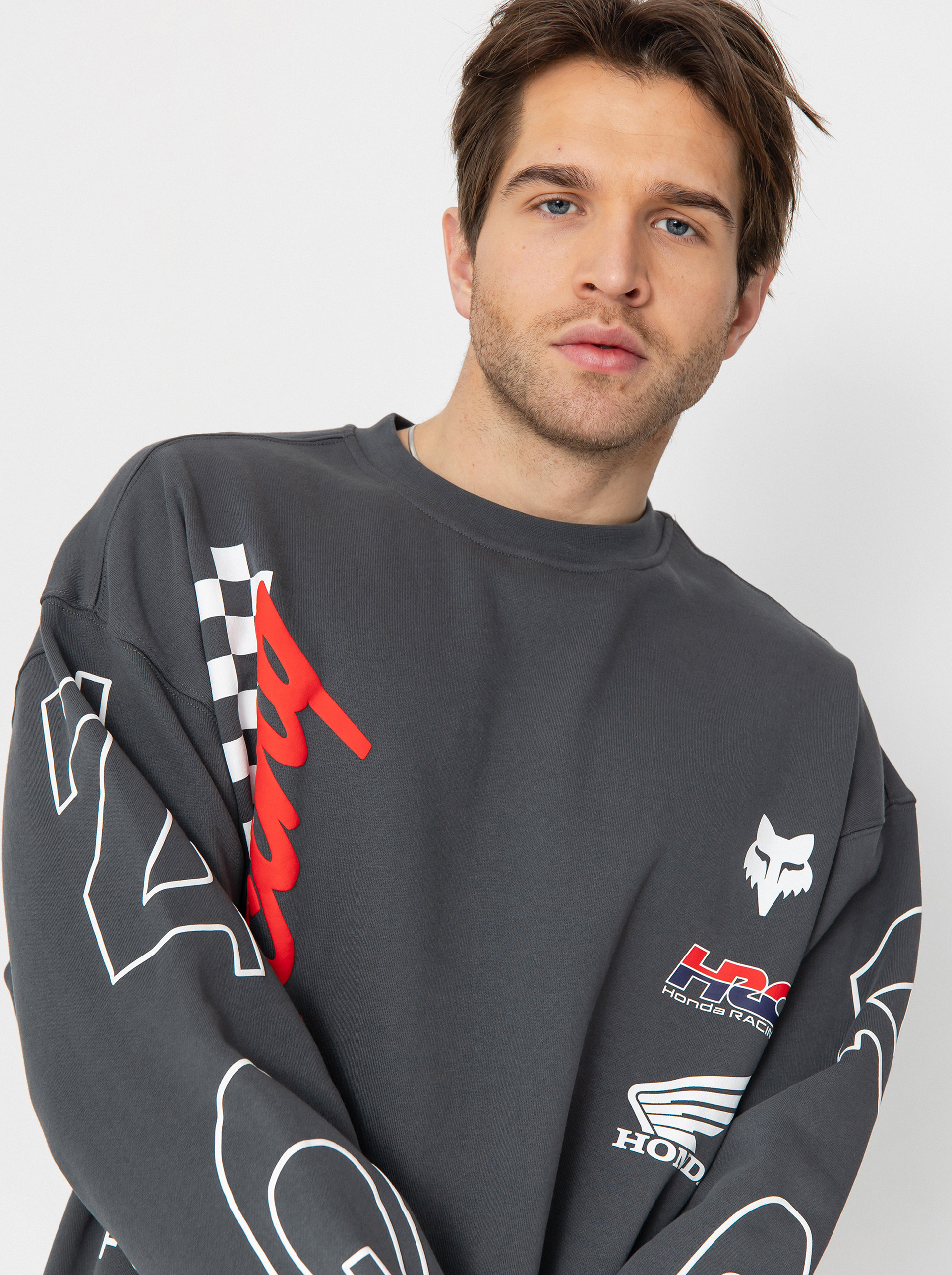 Fox Crew Oversized HD Kapucnis pulóver (dark shadow)