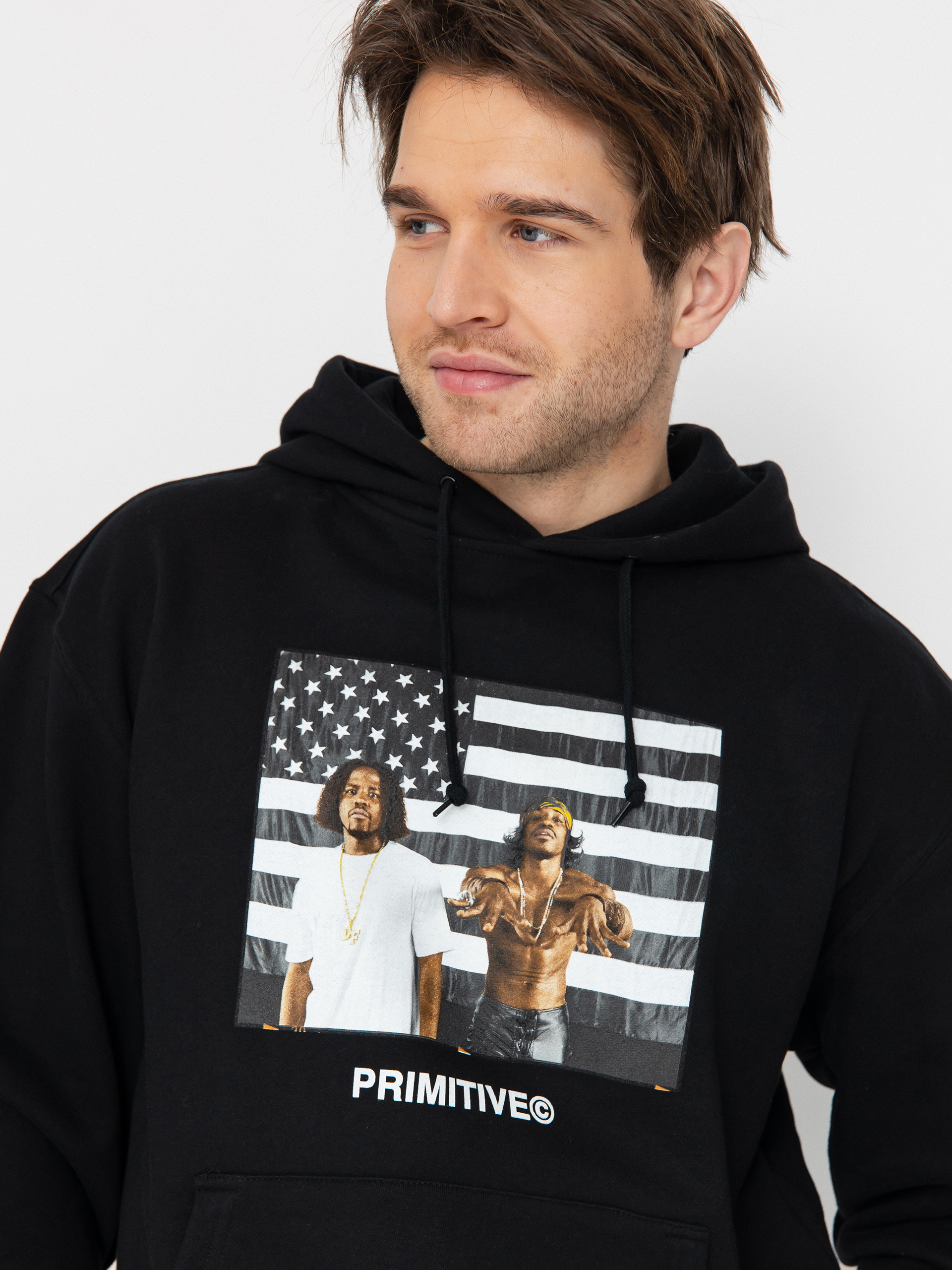 Primitive Stripes HD Kapucnis pulóver (black)