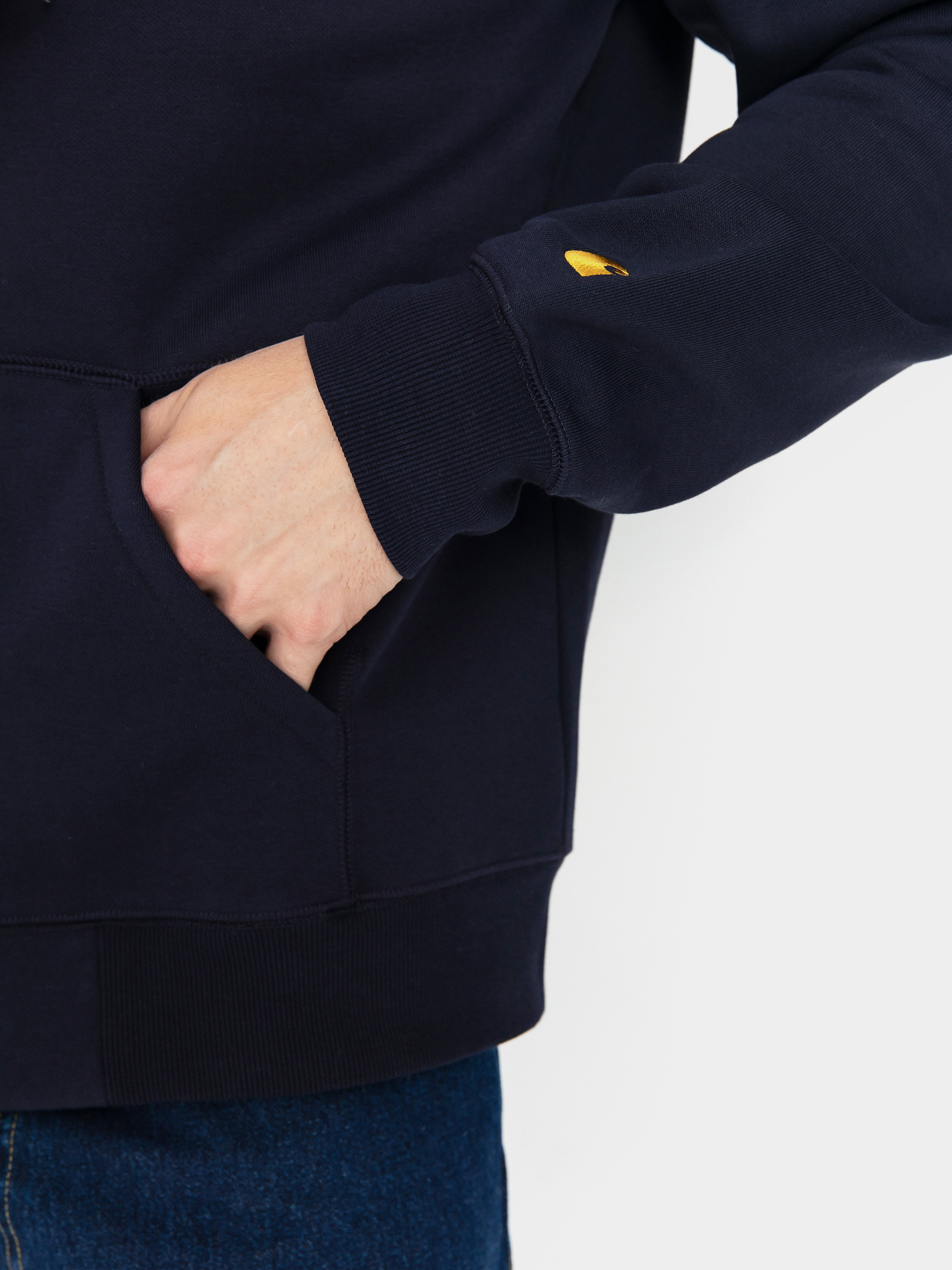 Carhartt WIP Chase ZHD Kapucnis pulóver (dark navy/gold)
