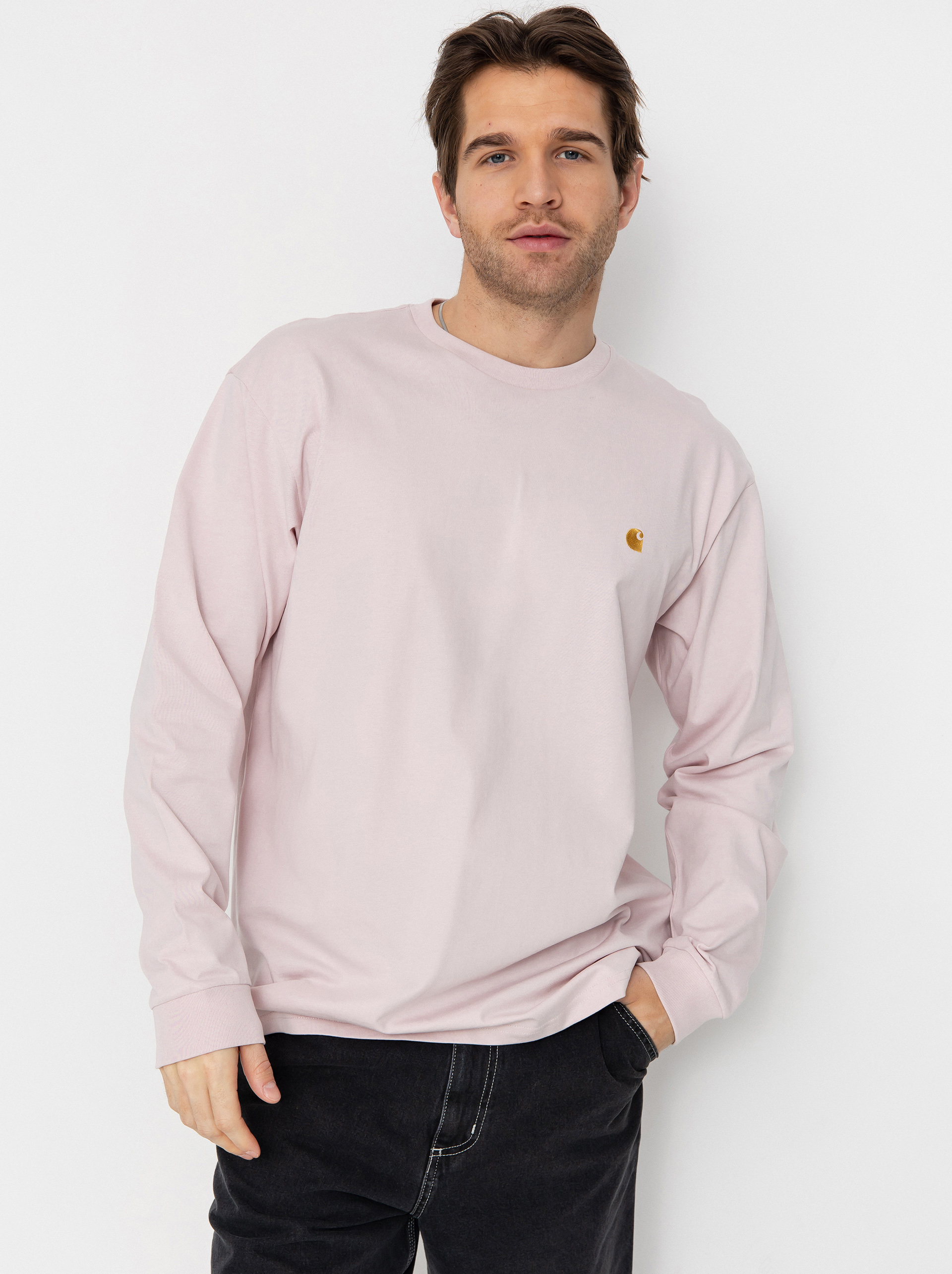 Carhartt WIP Chase Hosszú ujjú felső (air pink/gold)