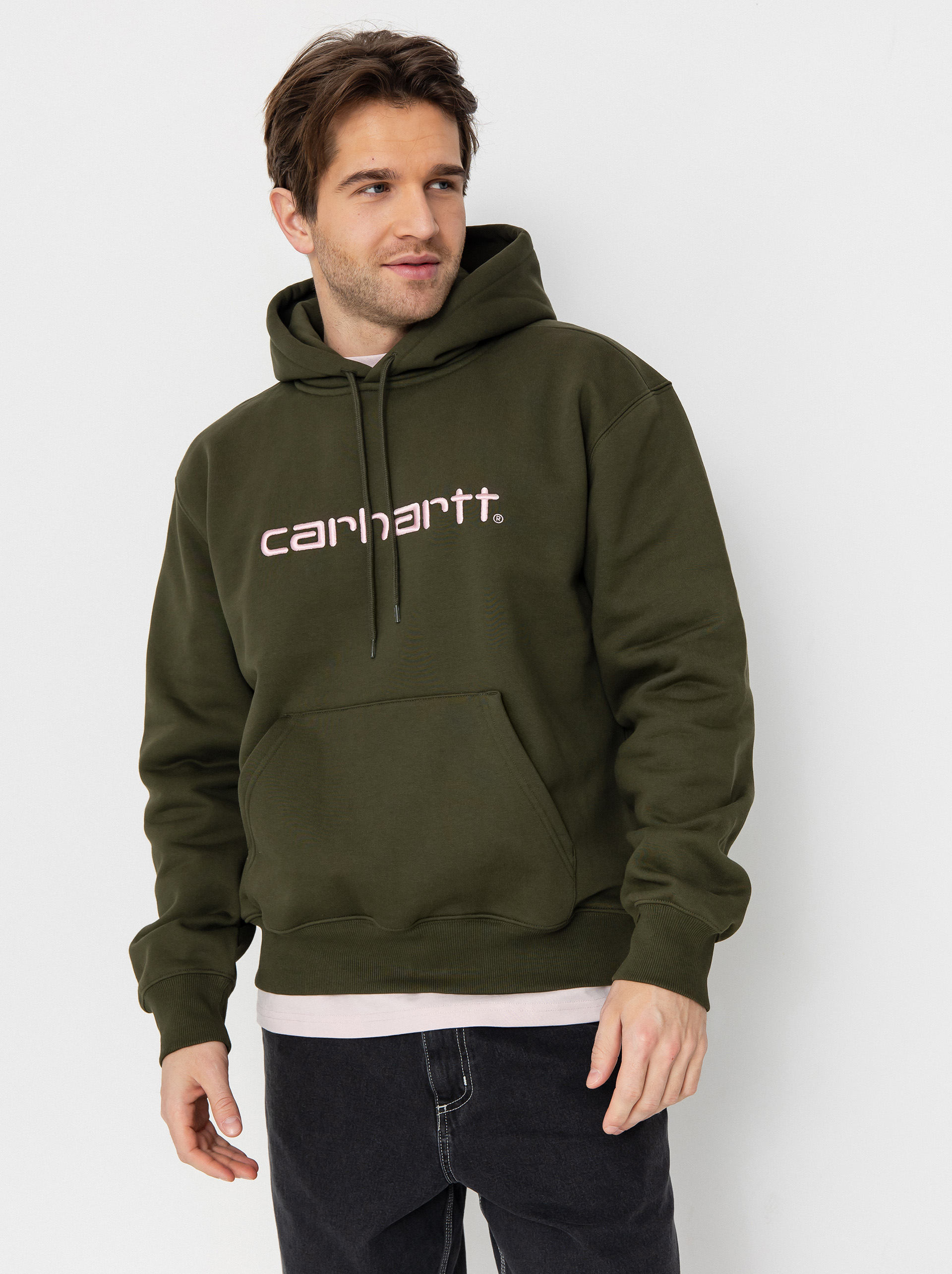 Carhartt WIP Carhartt HD Kapucnis pulóver (turtle/air pink)