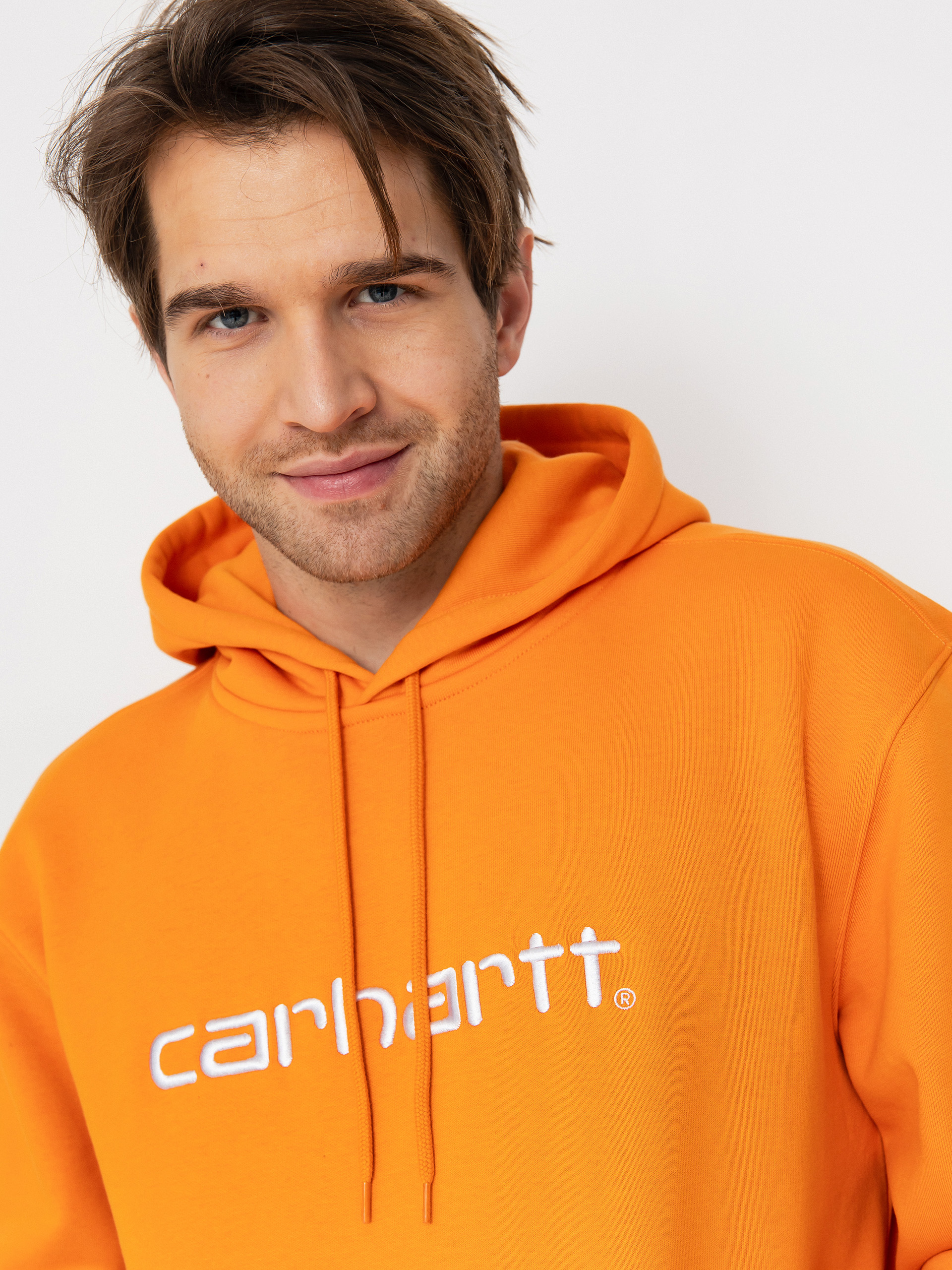 Carhartt WIP Carhartt HD Kapucnis pulóver (pumpkin/white)