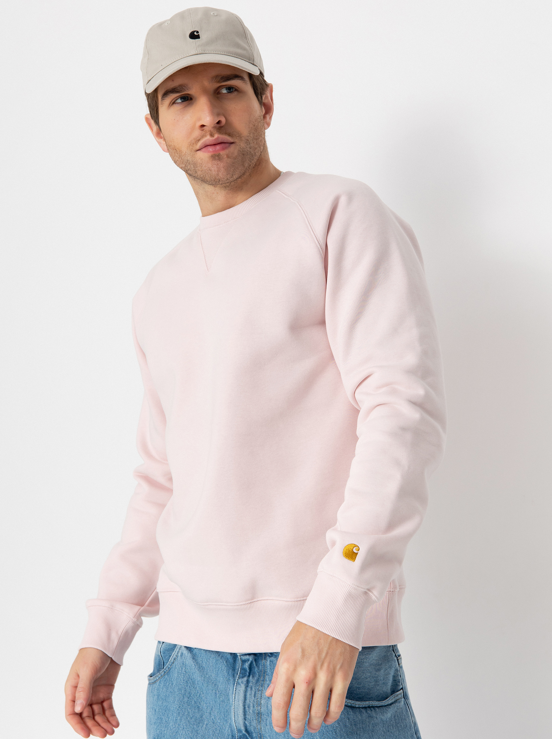 Carhartt WIP Chase Pulóver (air pink/gold)