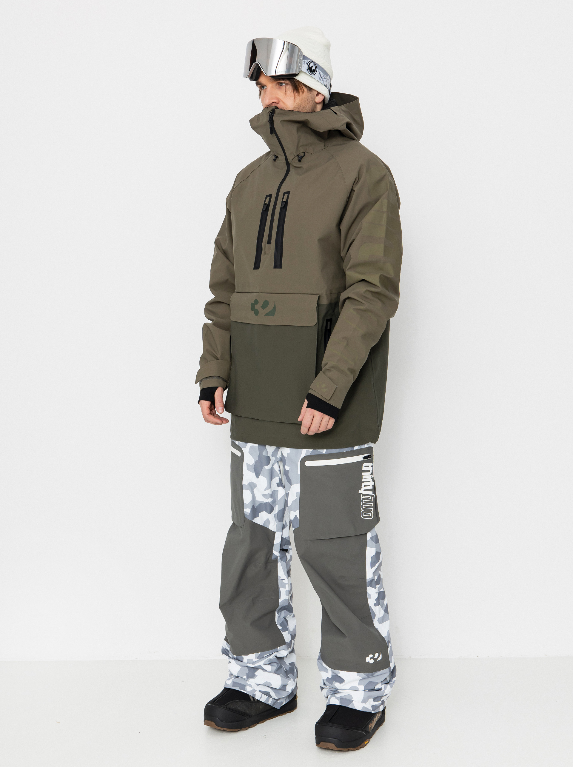 Férfi Snowboard dzseki ThirtyTwo Light Anorak (military)