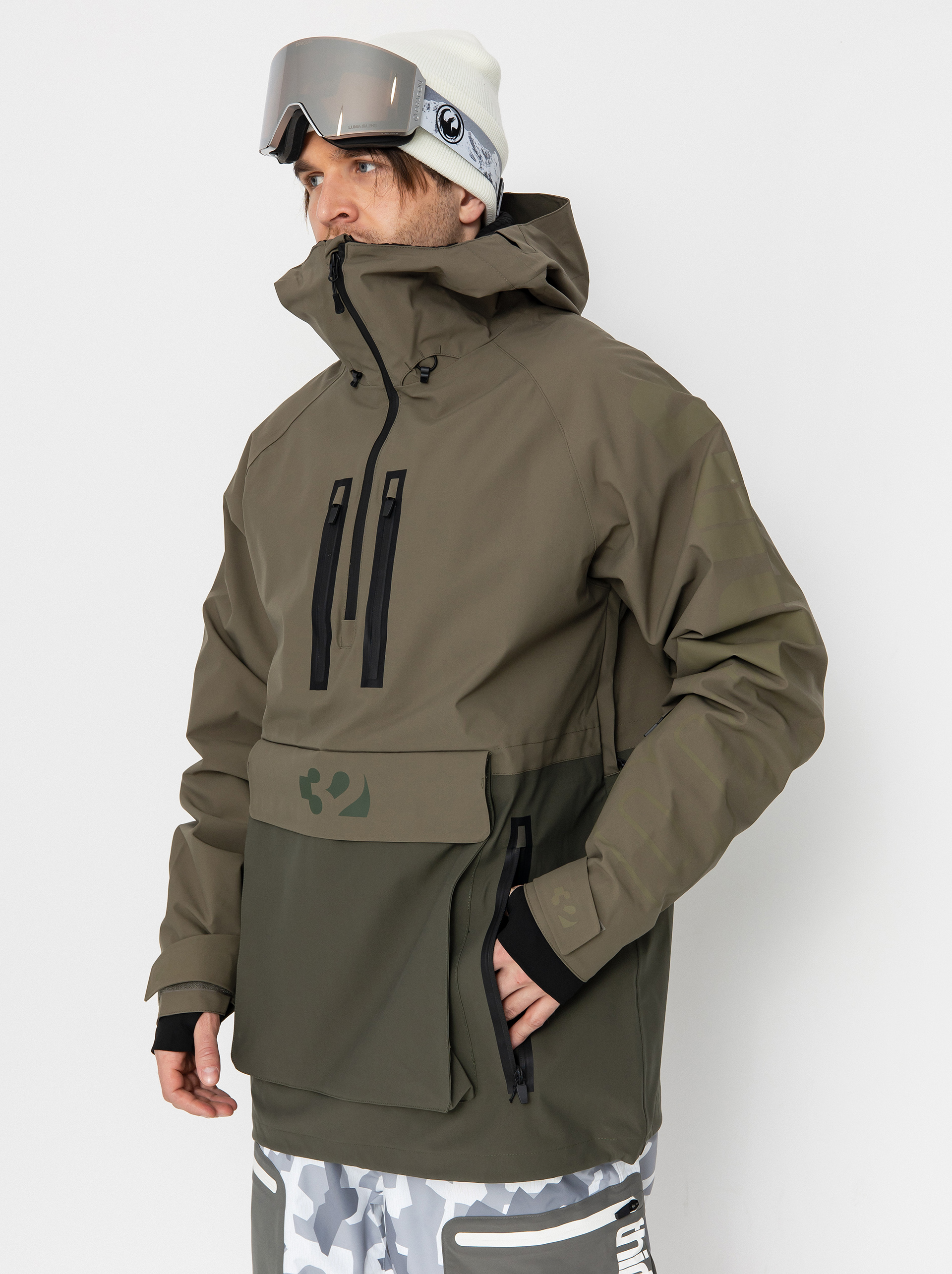 Férfi Snowboard dzseki ThirtyTwo Light Anorak (military)