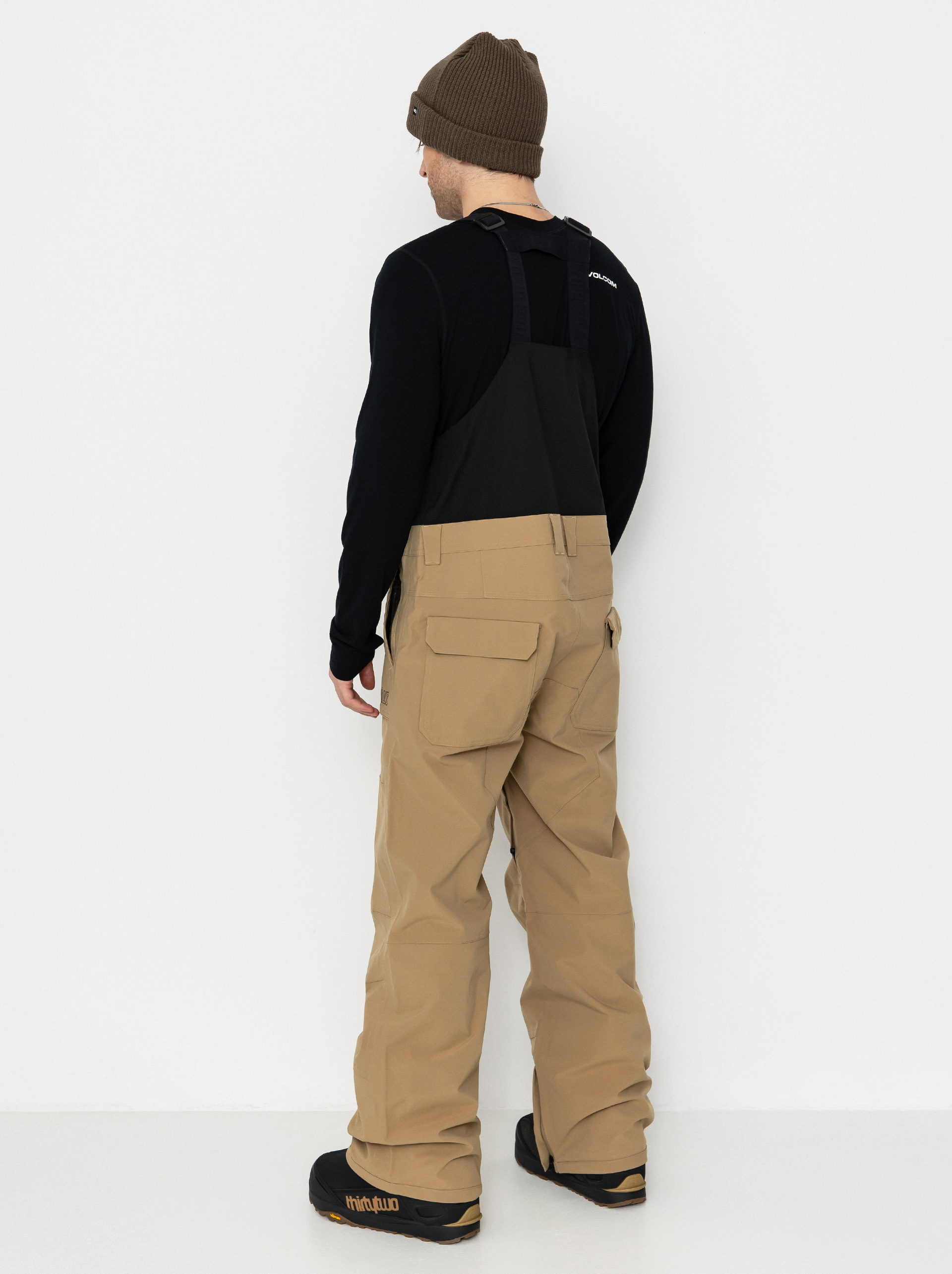 Férfi Snowboard nadrág ThirtyTwo Basement Bib (khaki)