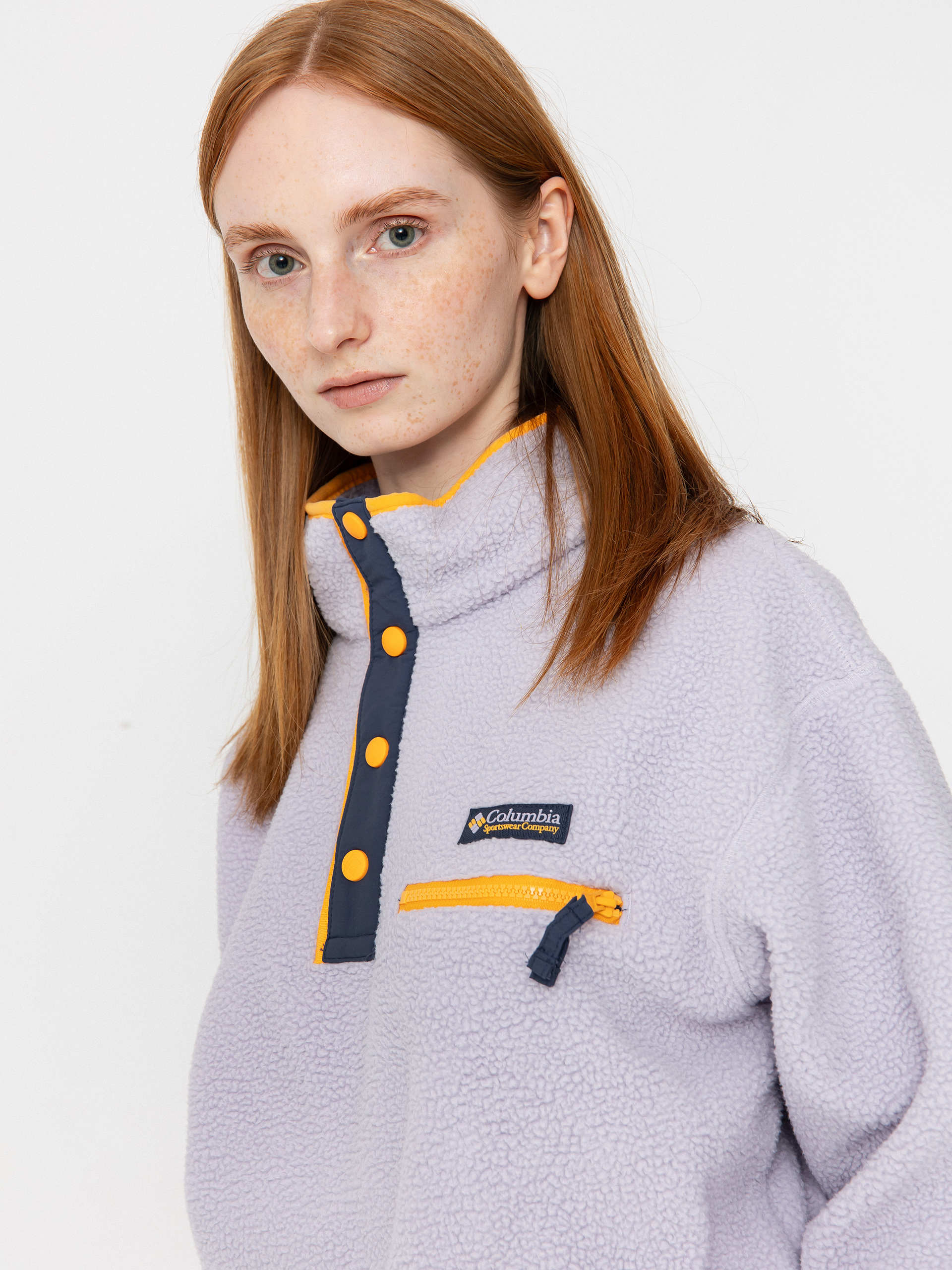 Női Columbia Helvetia II Cropped Half Snap Polár pulóver (lavender pearl)