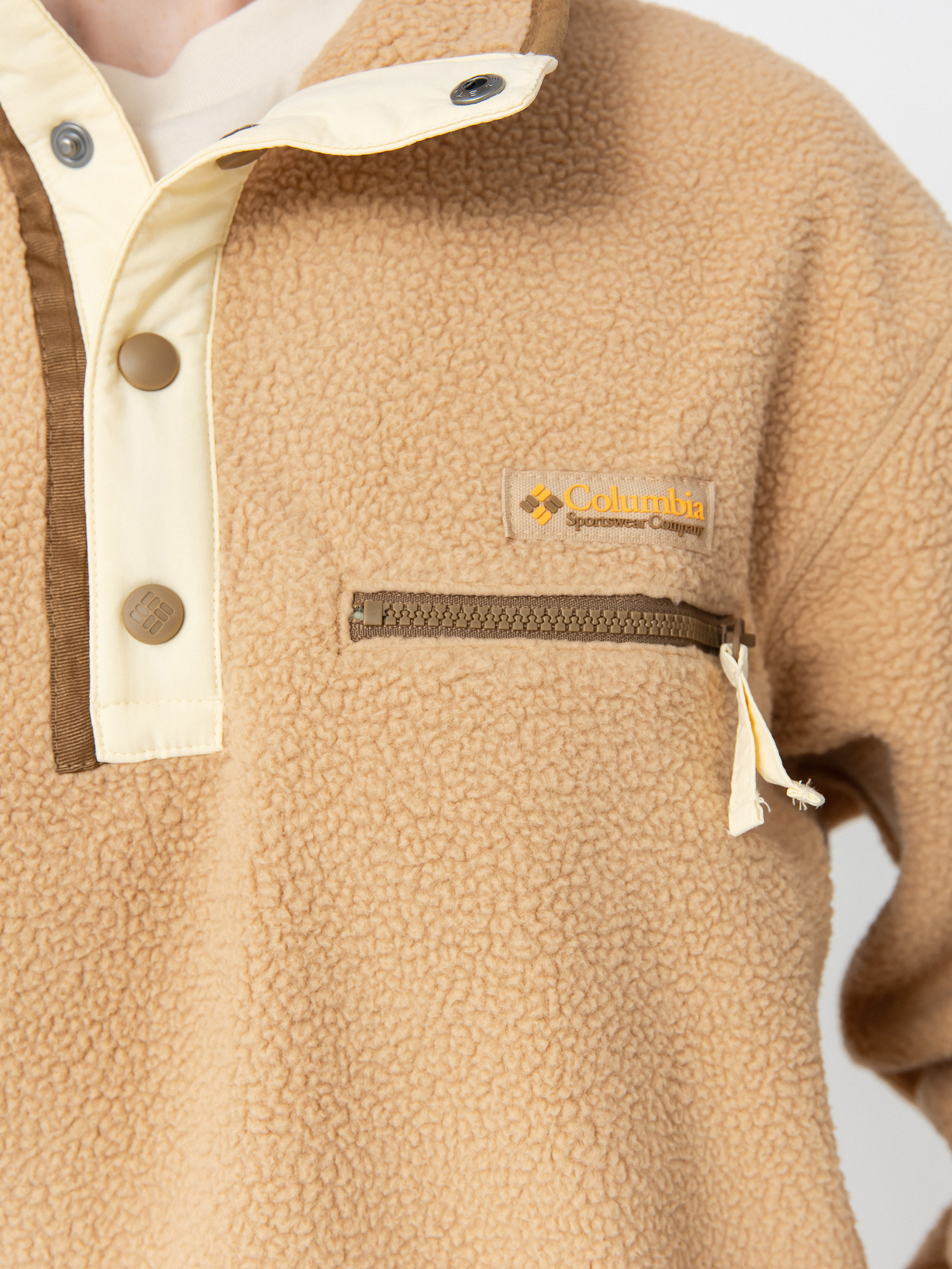 Női Columbia Helvetia II Cropped Half Snap Polár pulóver (canoe)