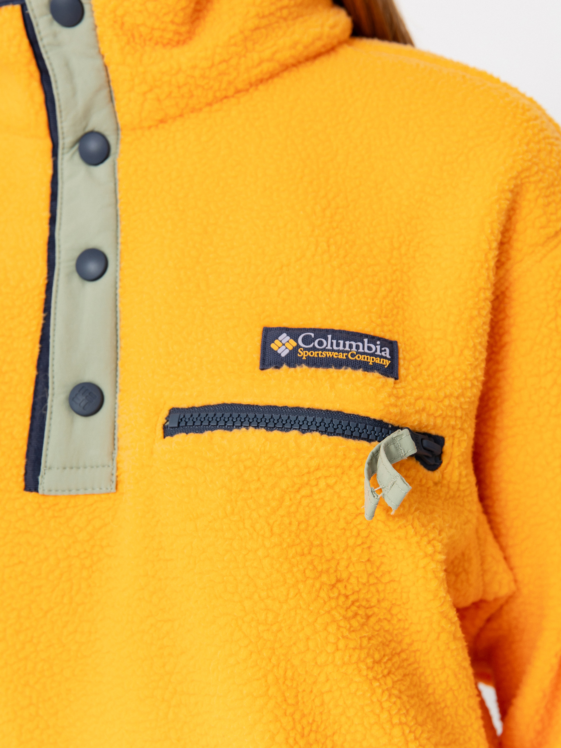 Női Columbia Helvetia II Cropped Half Snap Polár pulóver (summer orange)