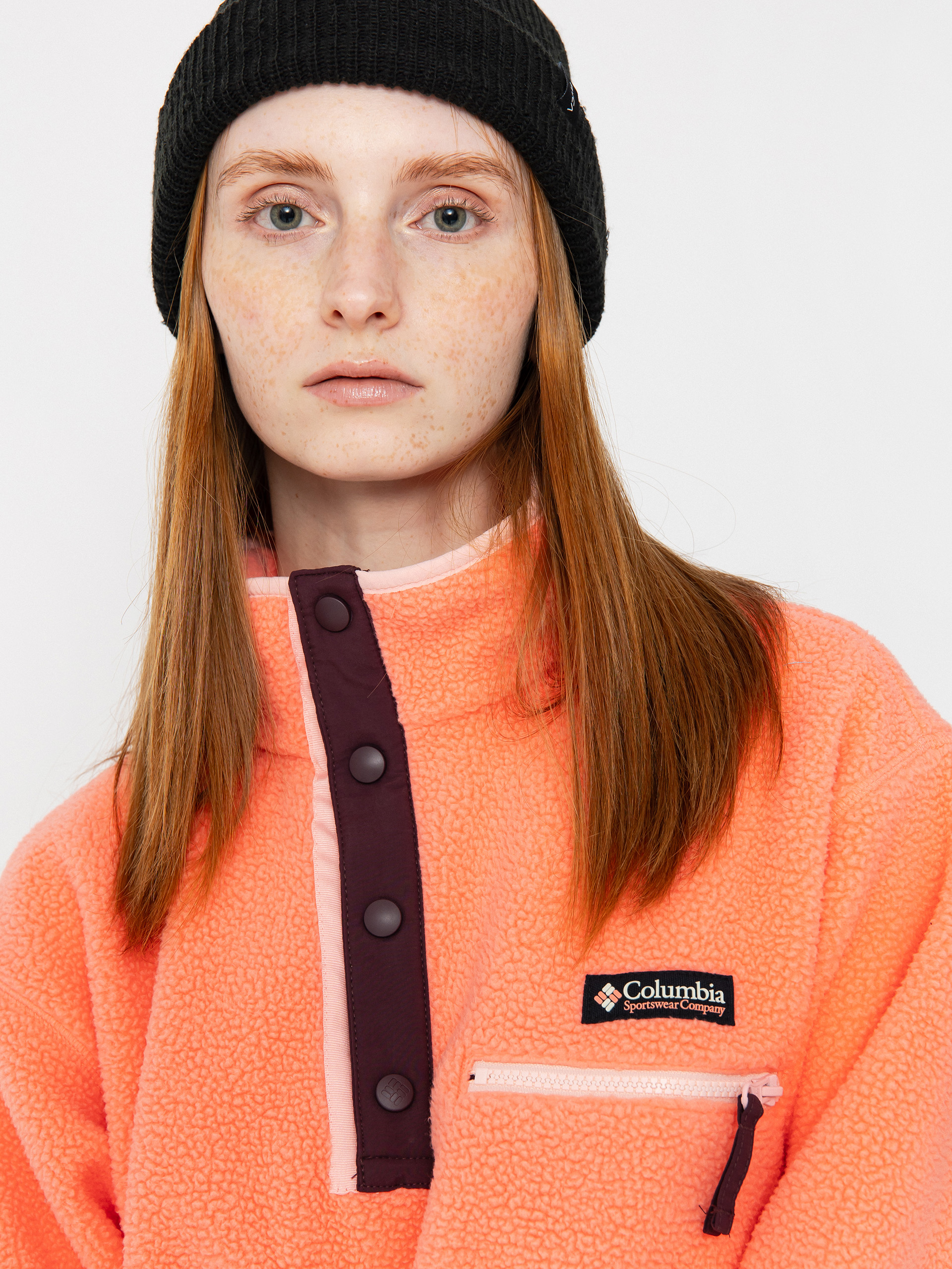 Női Columbia Helvetia II Cropped Half Snap Polár pulóver (alpenglow)