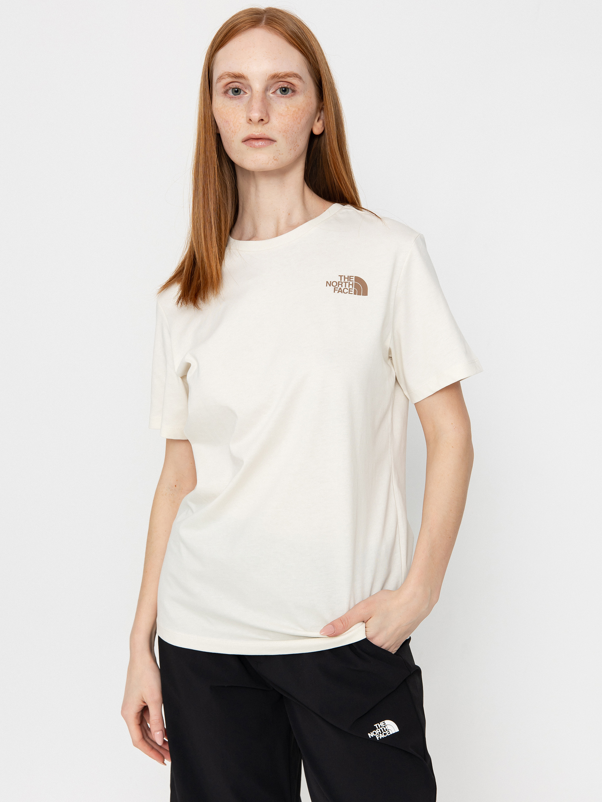 The North Face Box Nse Relaxed Wmn Póló (white dune/latte)