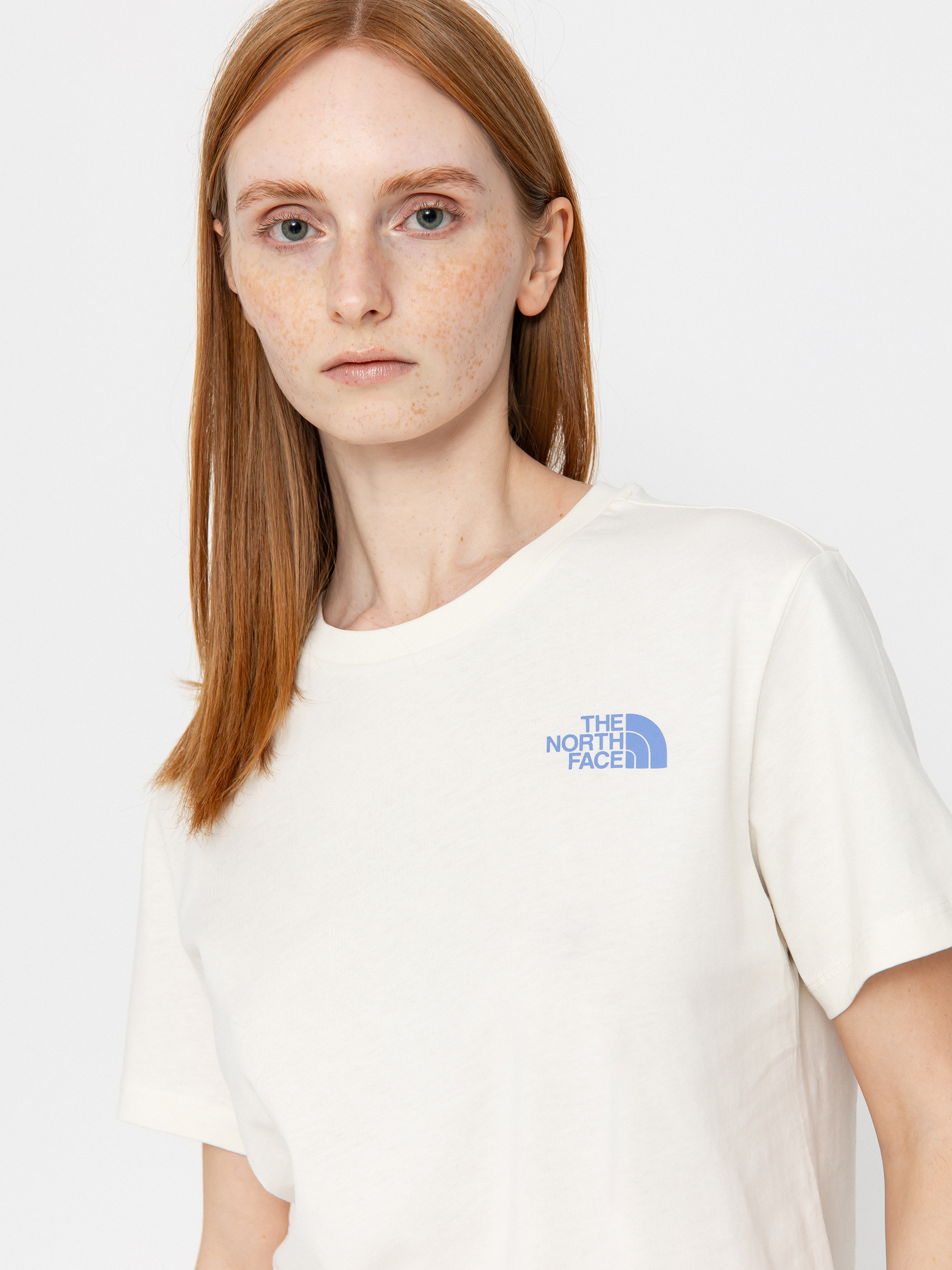 The North Face Box Nse Tailgrid Infill Relaxed Wmn Póló (white dune/virtual blue)