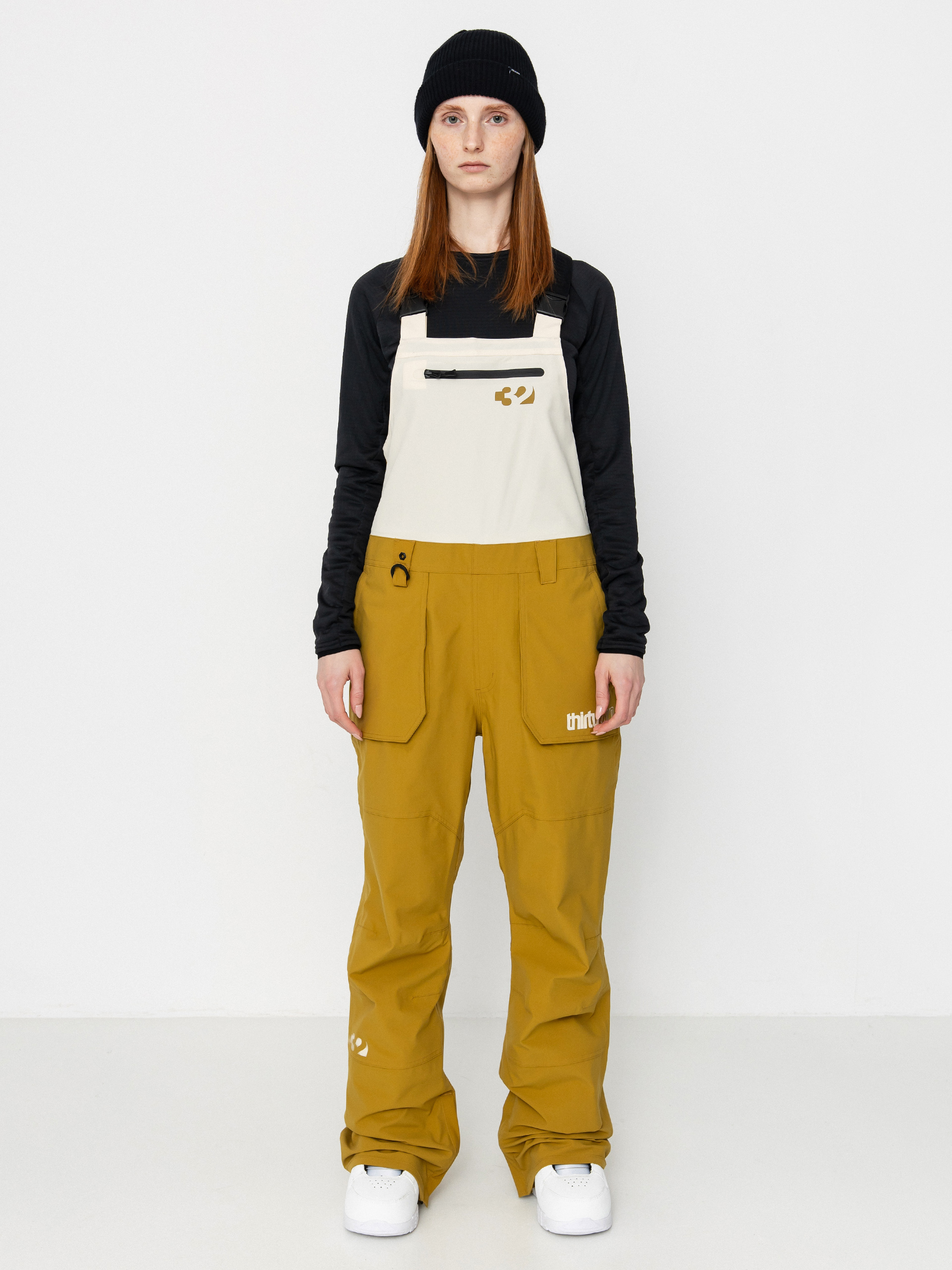 Snowboard nadru00e1g ThirtyTwo Basement Bib Wmn (tan)