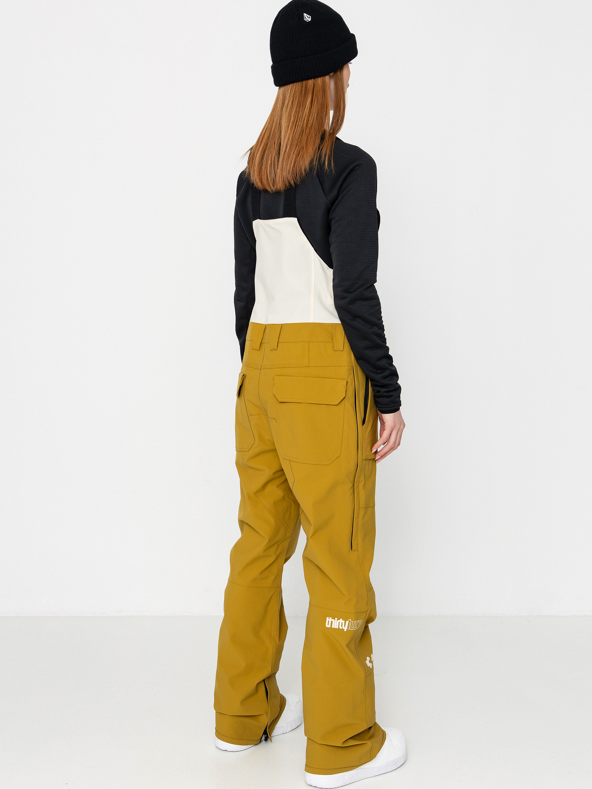 Női Snowboard nadrág ThirtyTwo Basement Bib (tan)