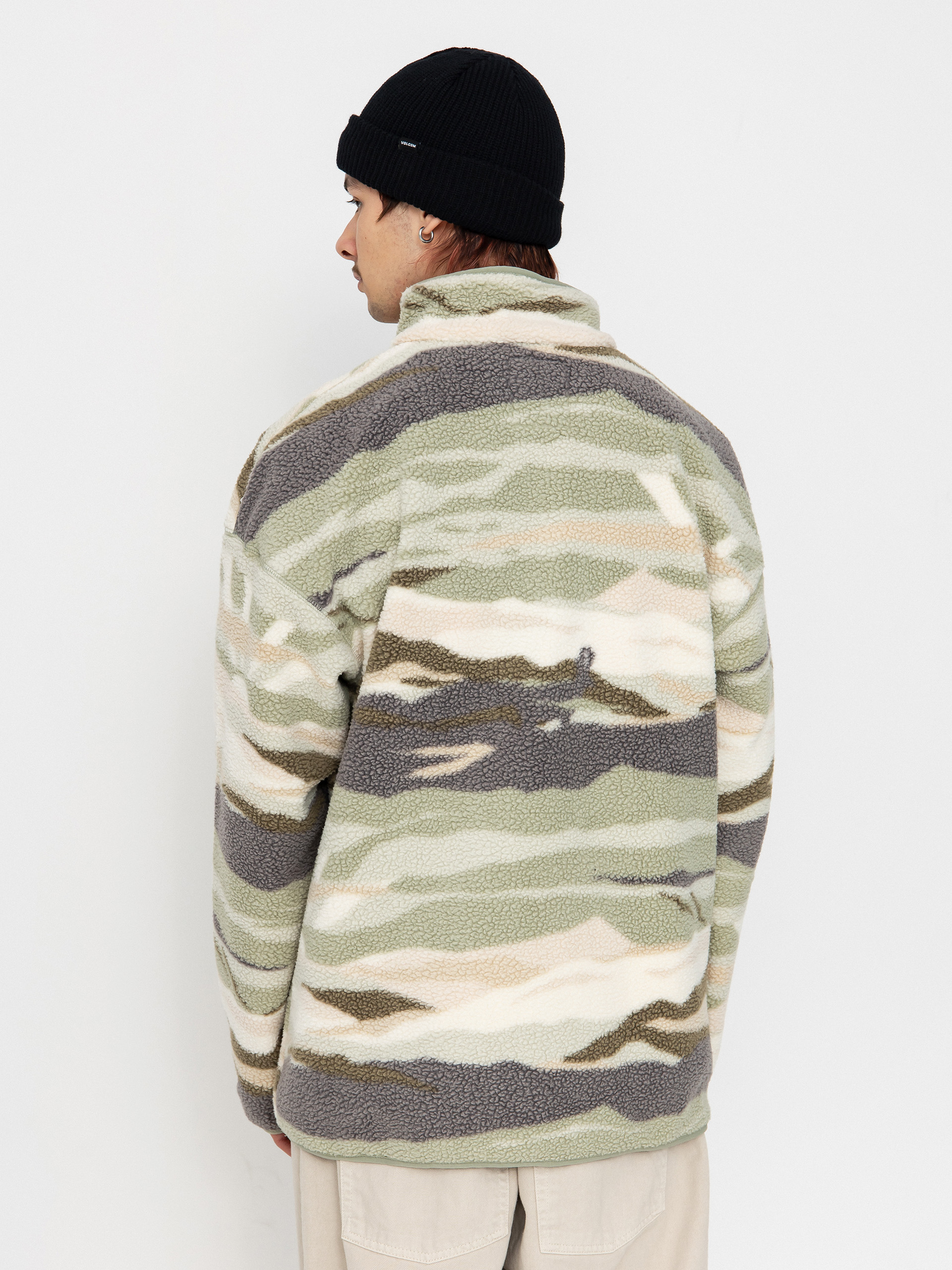 Férfi Columbia Helvetia II Printed Half Snap Polár pulóver (safari rouge va)