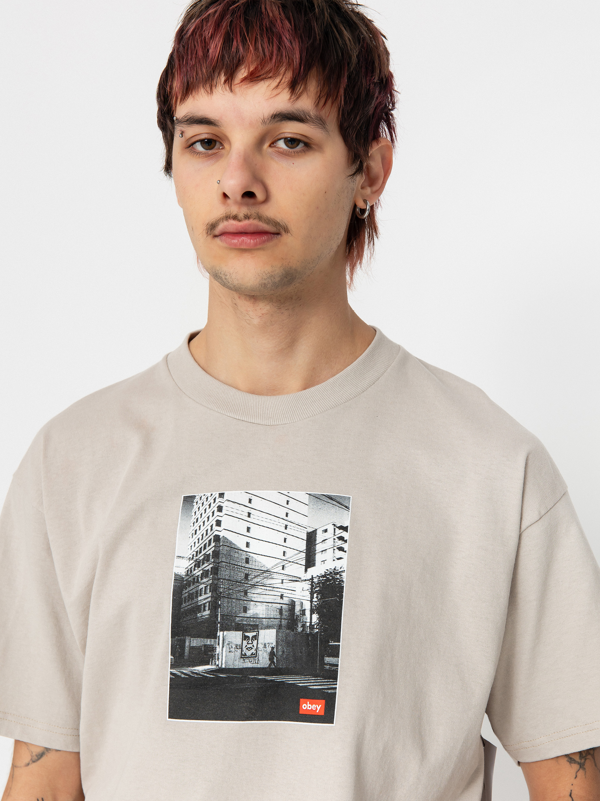 OBEY Osaka Photo Póló (silver grey)