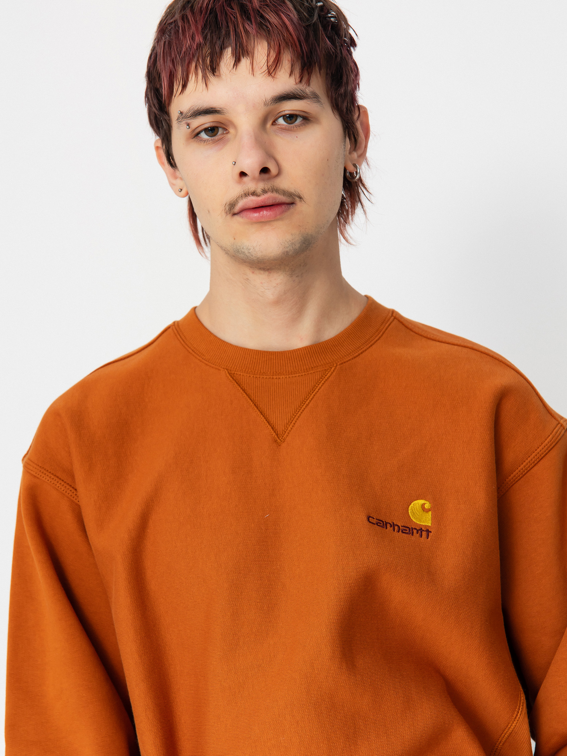 Carhartt WIP American Script Pulóver (sienna)