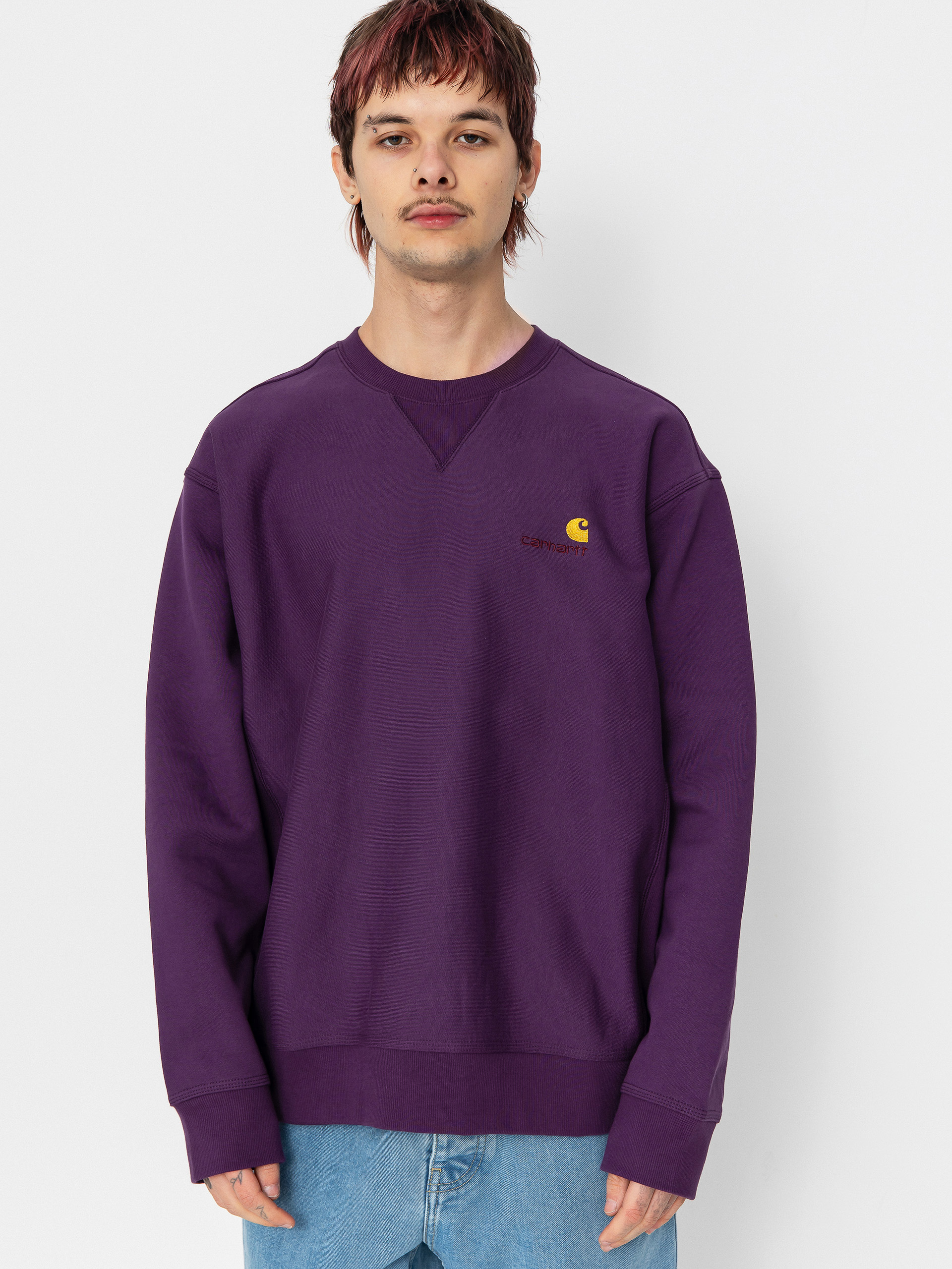 Carhartt WIP American Script Pulóver (huckleberry)