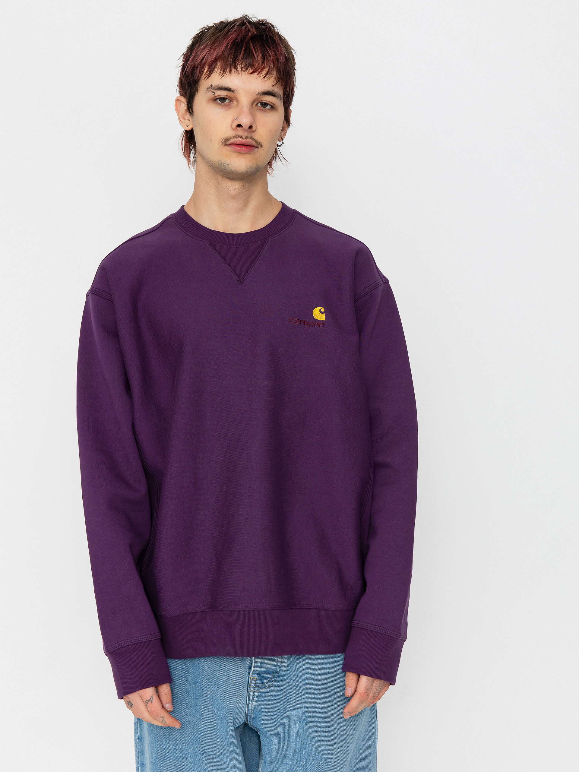 Carhartt WIP American Script Pulóver (huckleberry)