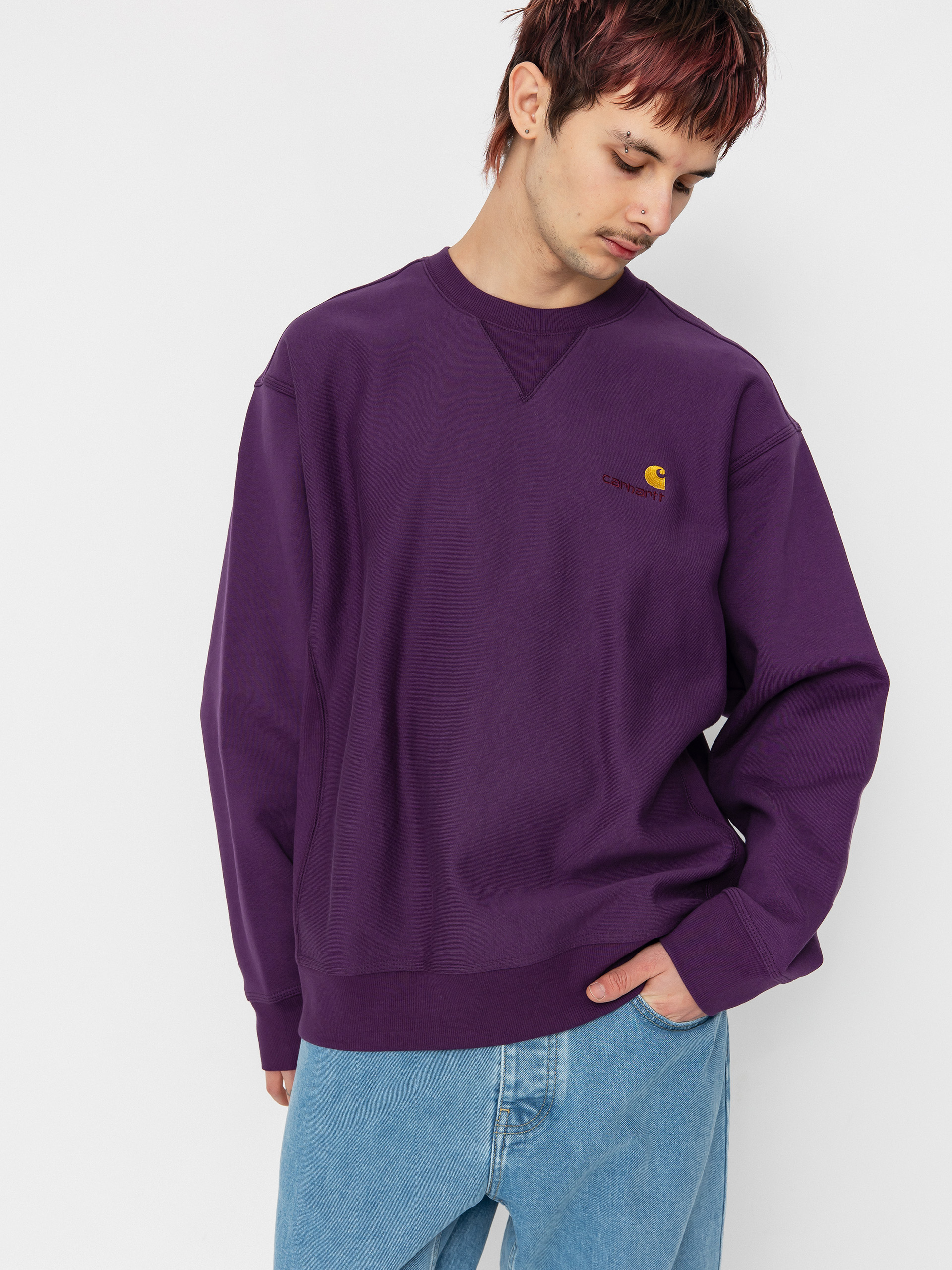 Carhartt WIP American Script Pulóver (huckleberry)