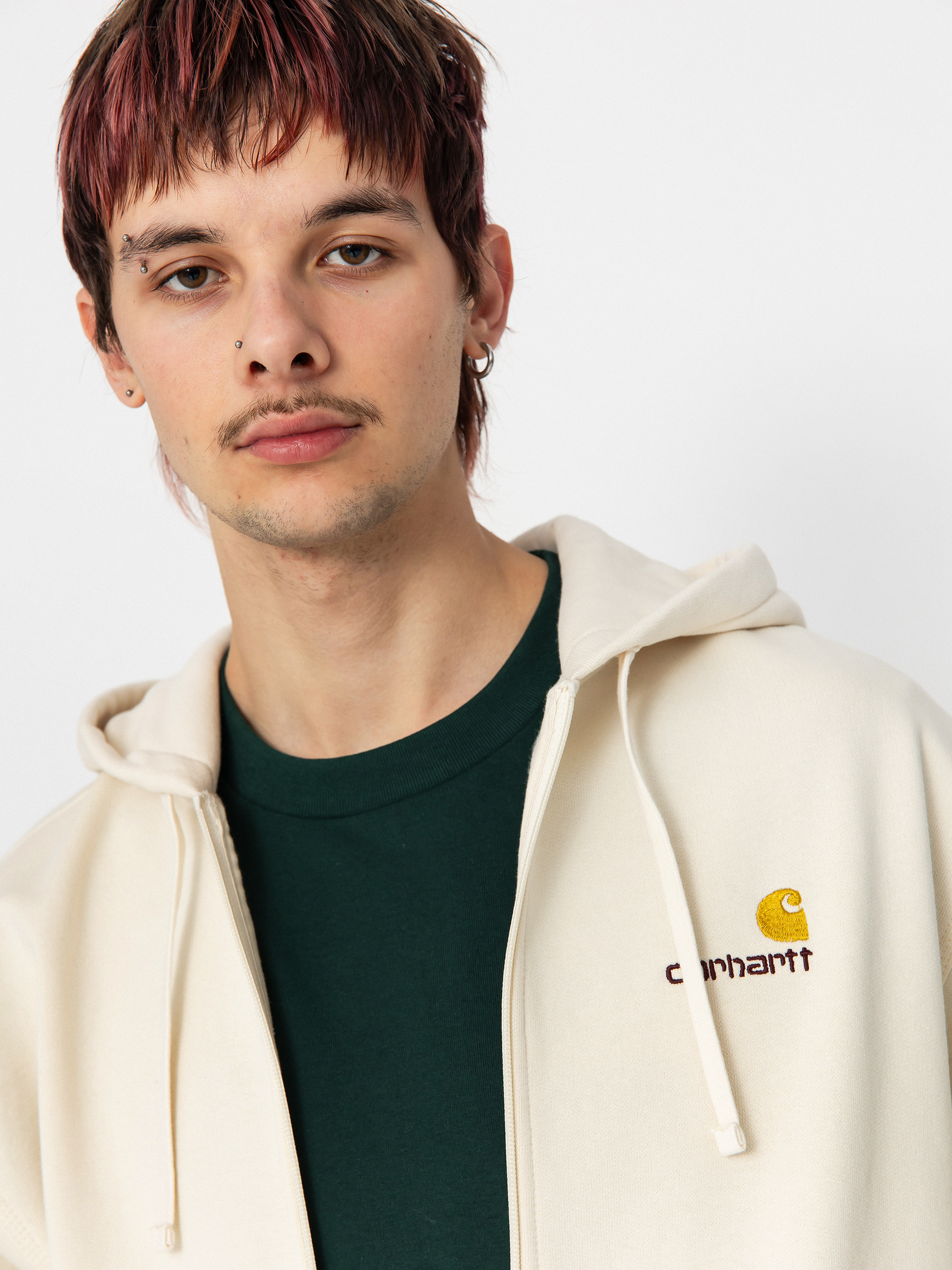 Carhartt WIP American Script ZHD Kapucnis pulóver (natural)