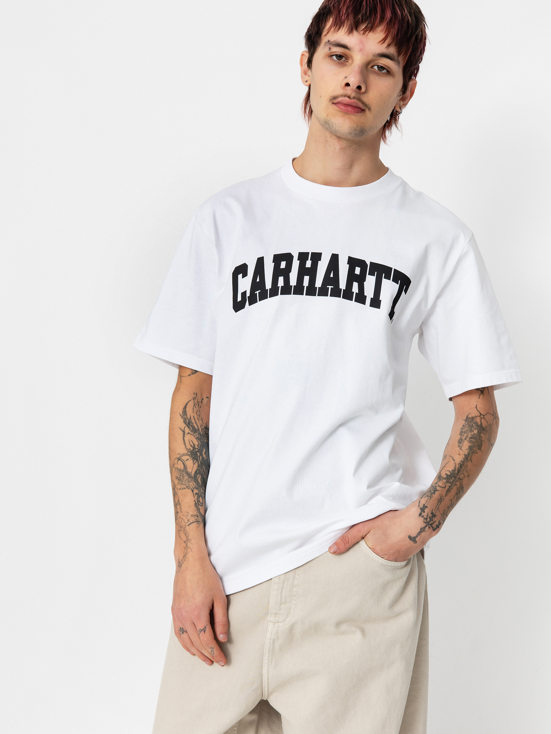 Carhartt WIP University Póló (white/black)