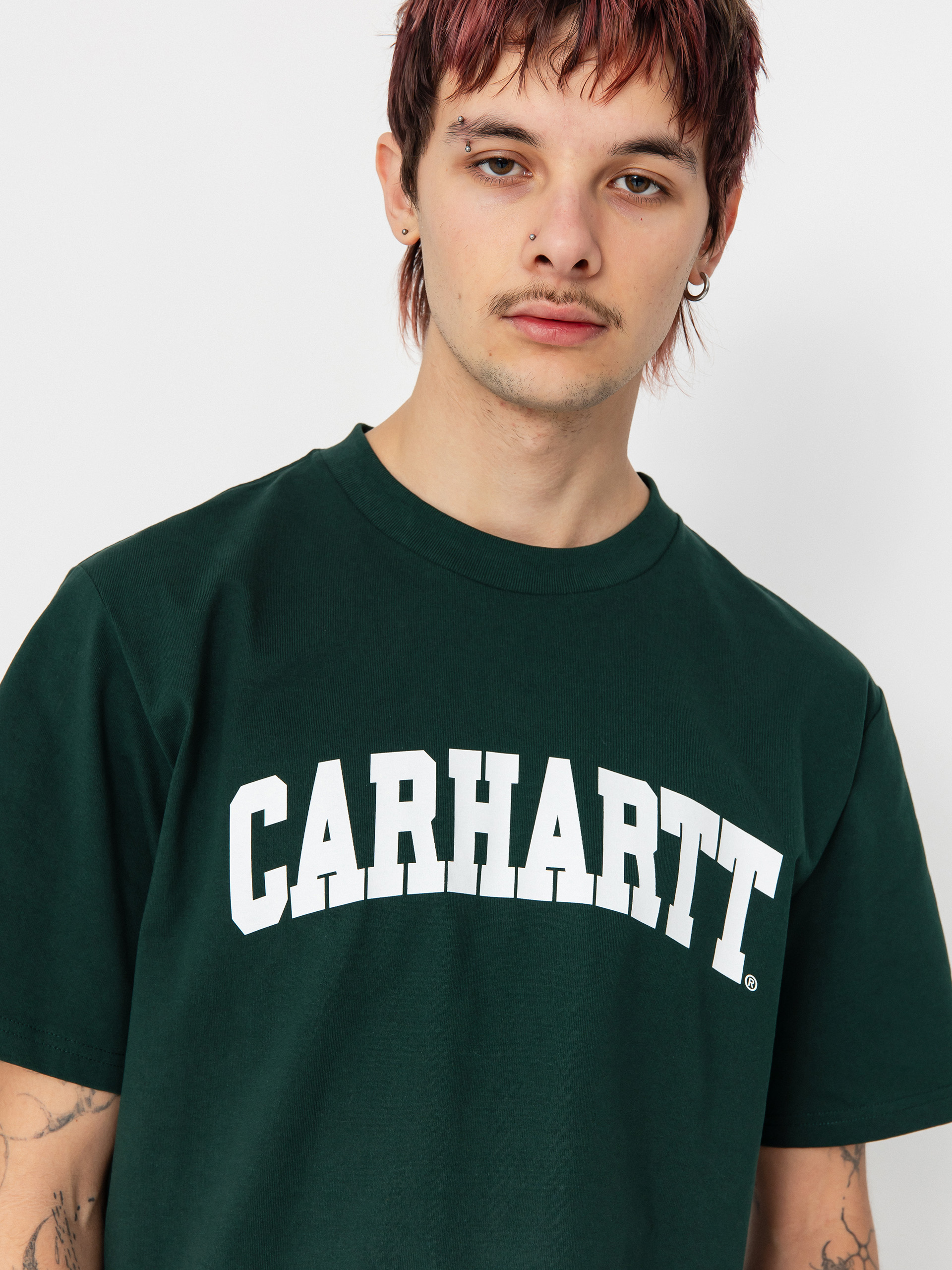 Carhartt WIP University Póló (conifer/white)