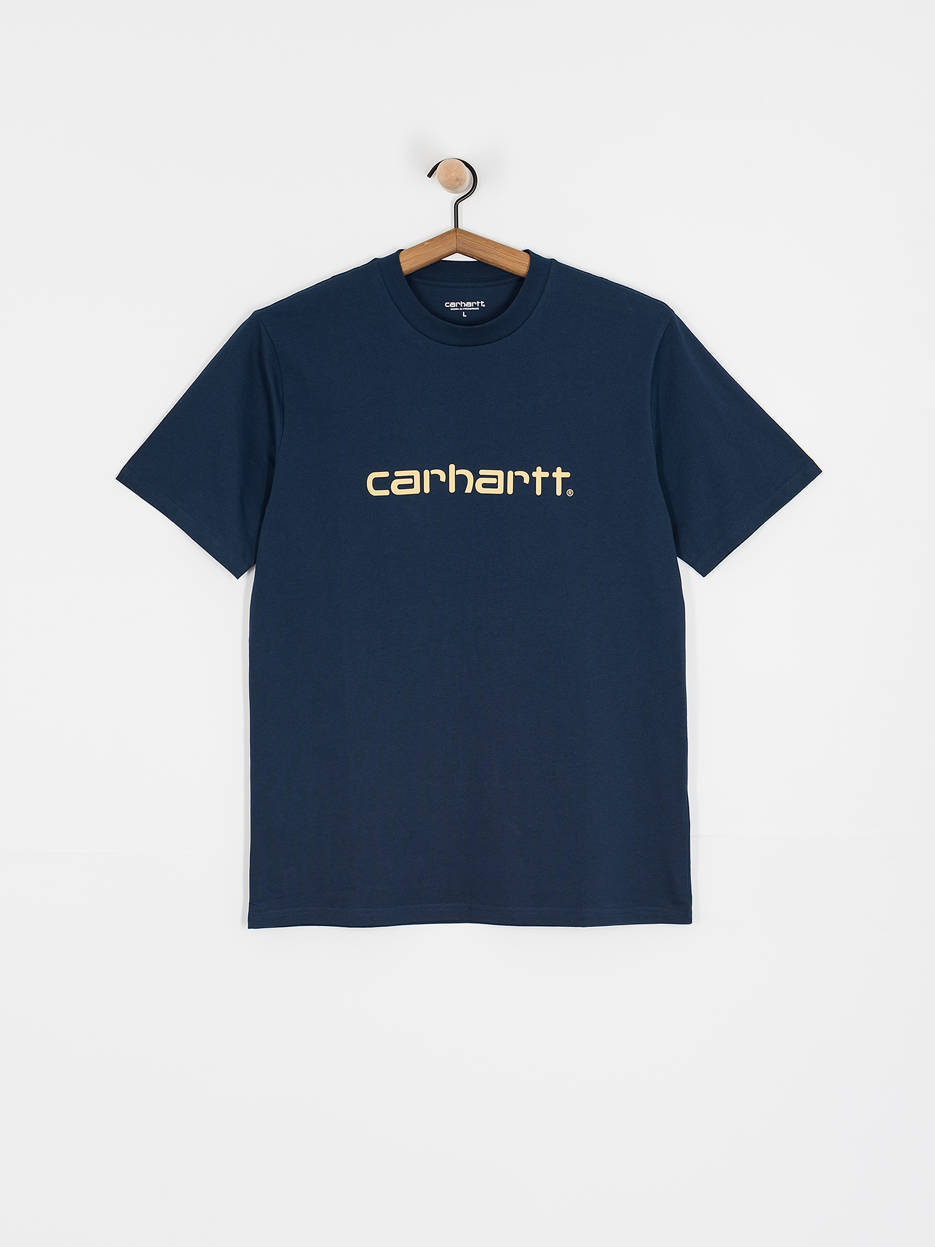 Carhartt WIP Script Póló (ink/air yellow)