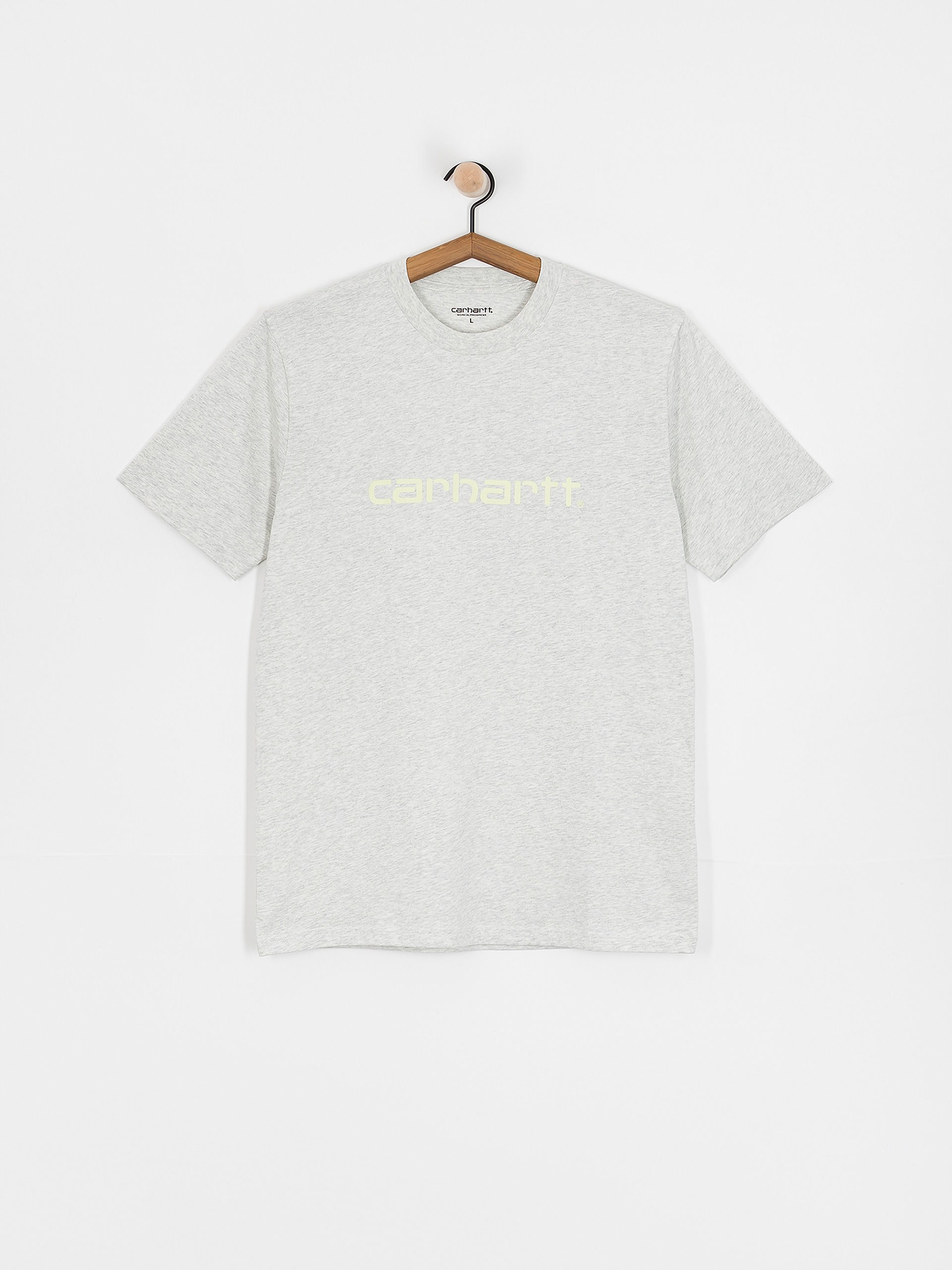 Carhartt WIP Script Póló (ash heather/air green)