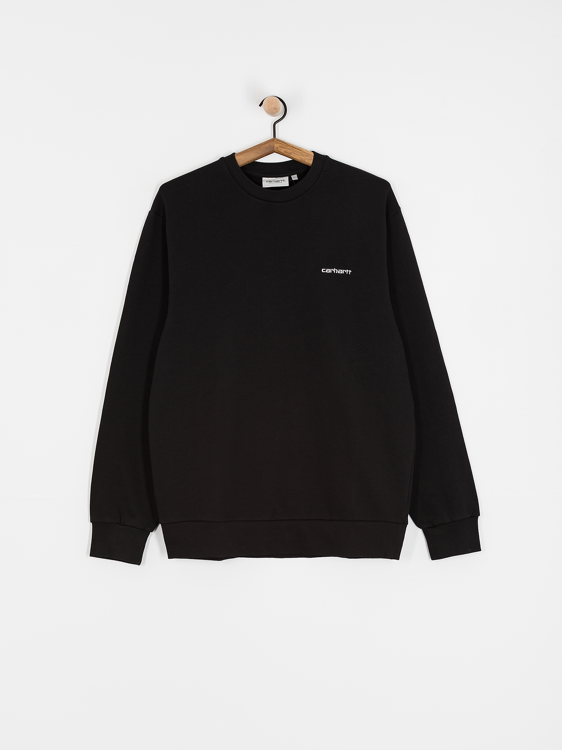 Carhartt WIP Script Embroidery Pulóver (black/white)