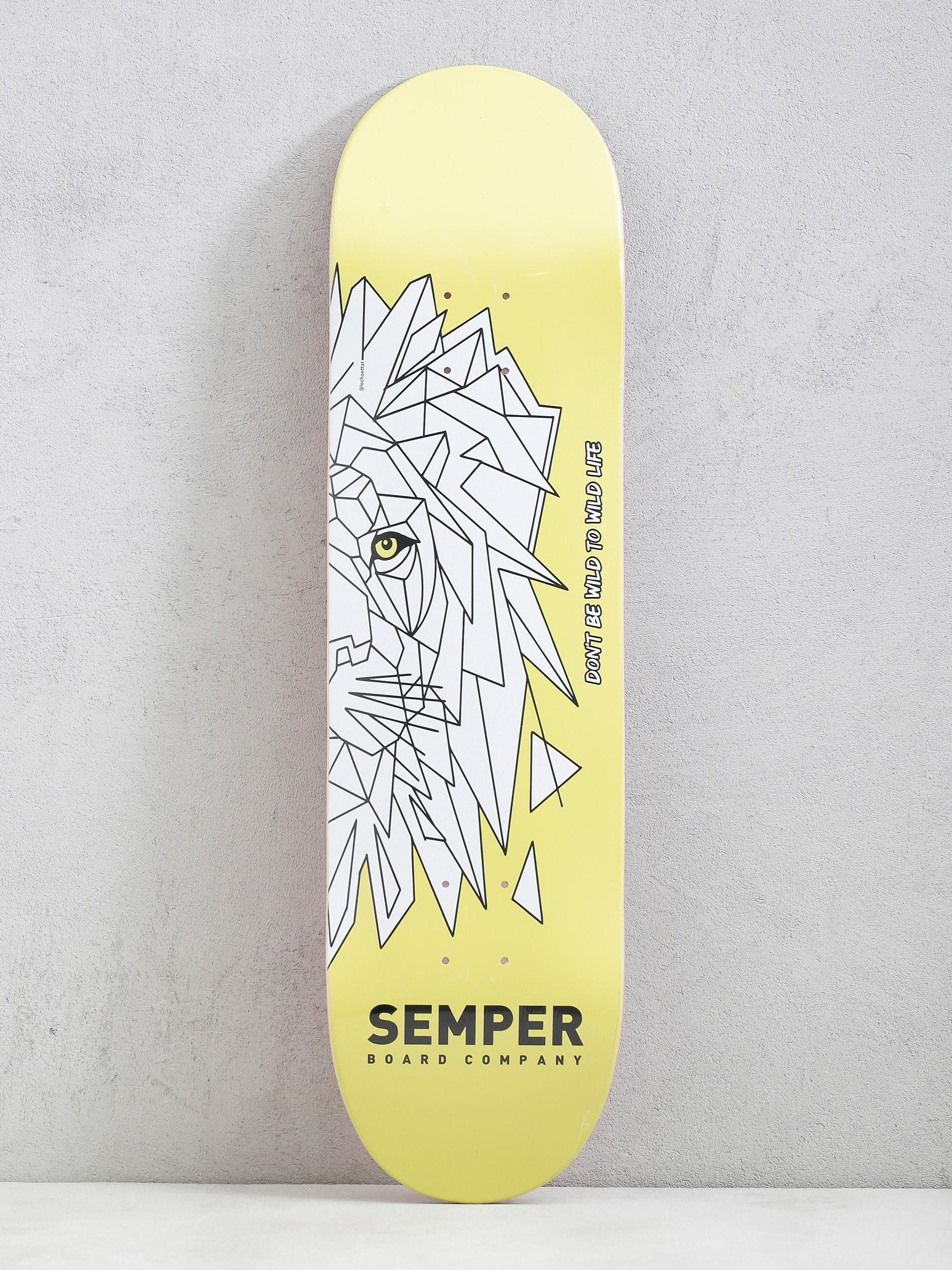 Semper Skateboards Lion Gu00f6rdeszka lap (yellow)