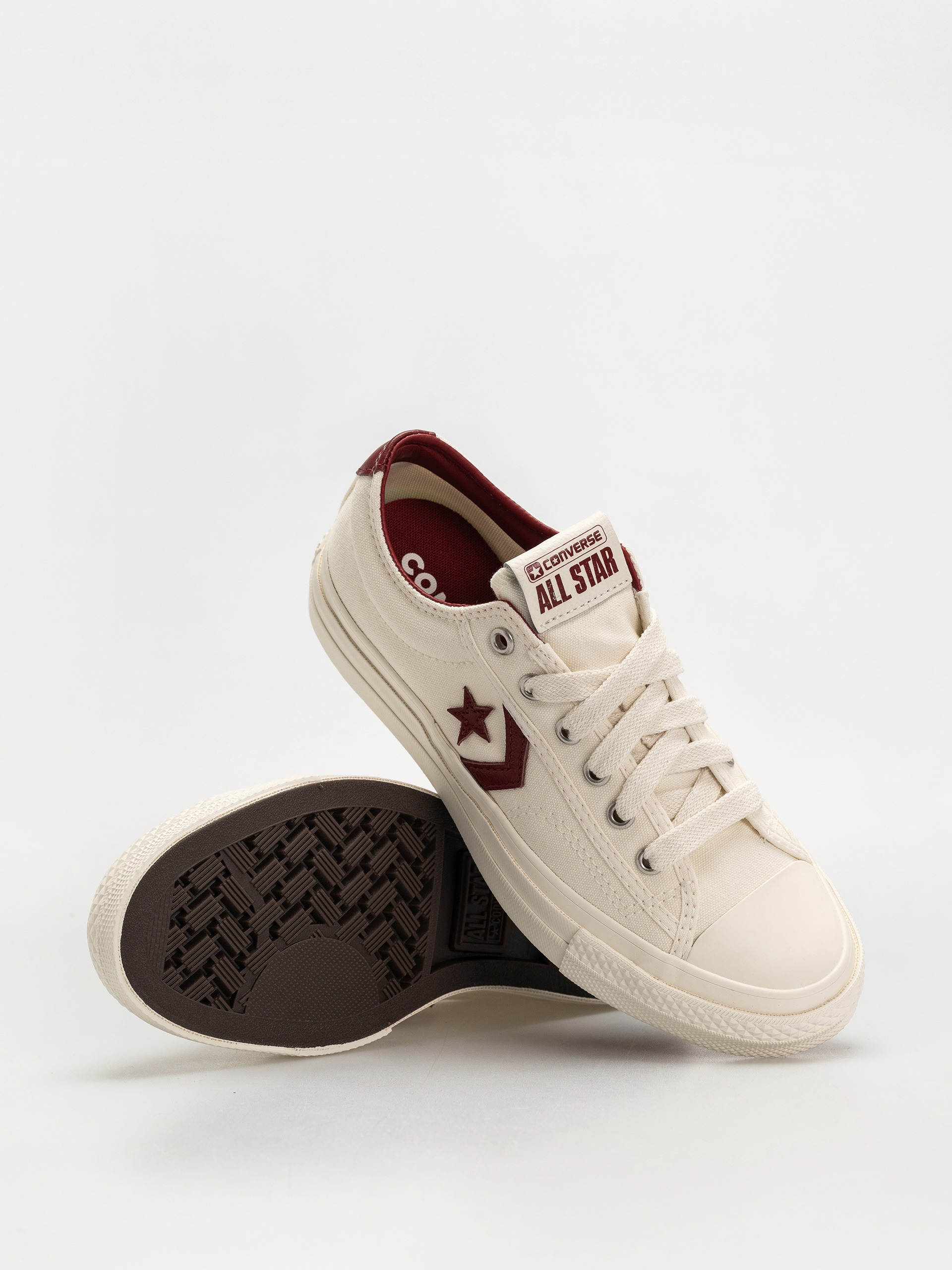 Converse Star Player 76 Ox Cipők (egret/egret/park red)
