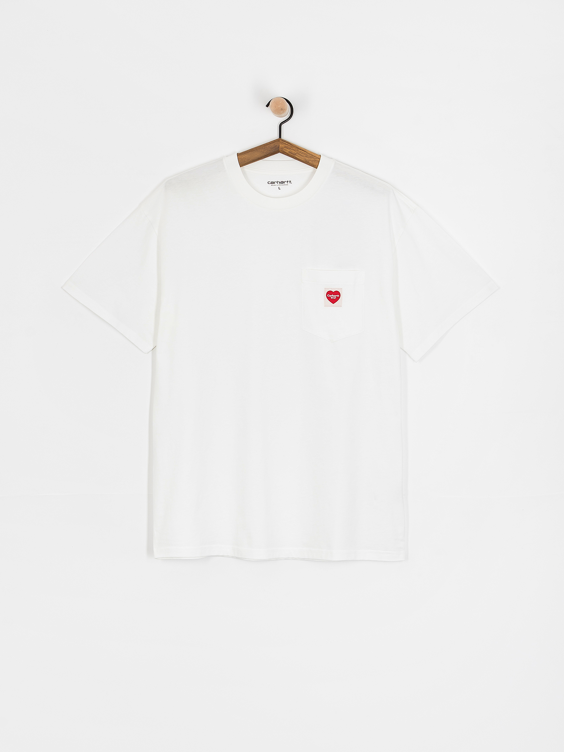 Carhartt WIP Pocket Heart Póló (white/red)