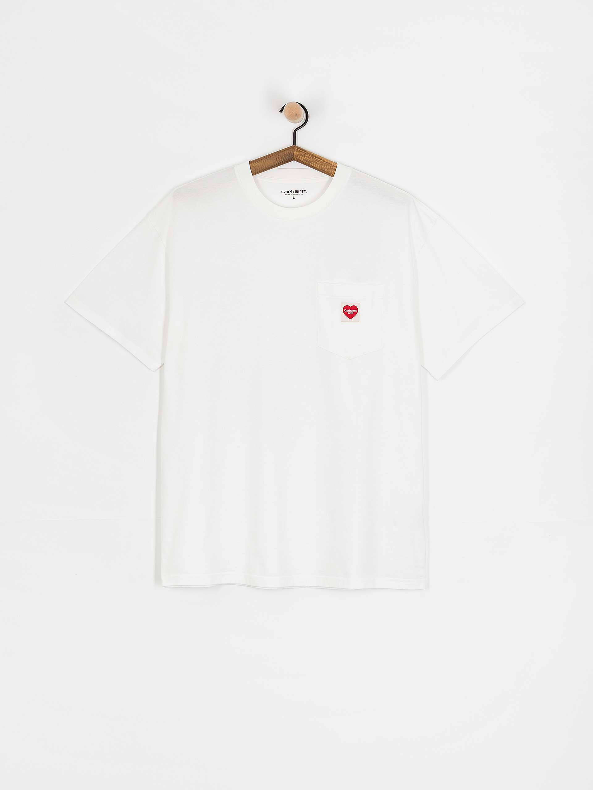 Carhartt WIP Pocket Heart Pu00f3lu00f3 (white/red)