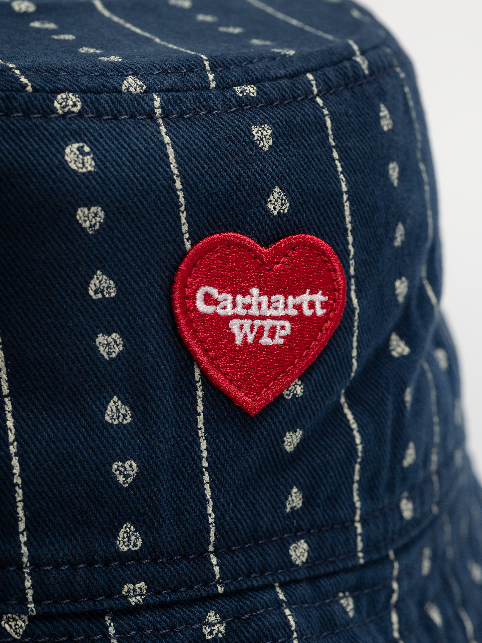 Carhartt WIP Drewe Bucket Kalap (heart c pinstripe/ink/natural)