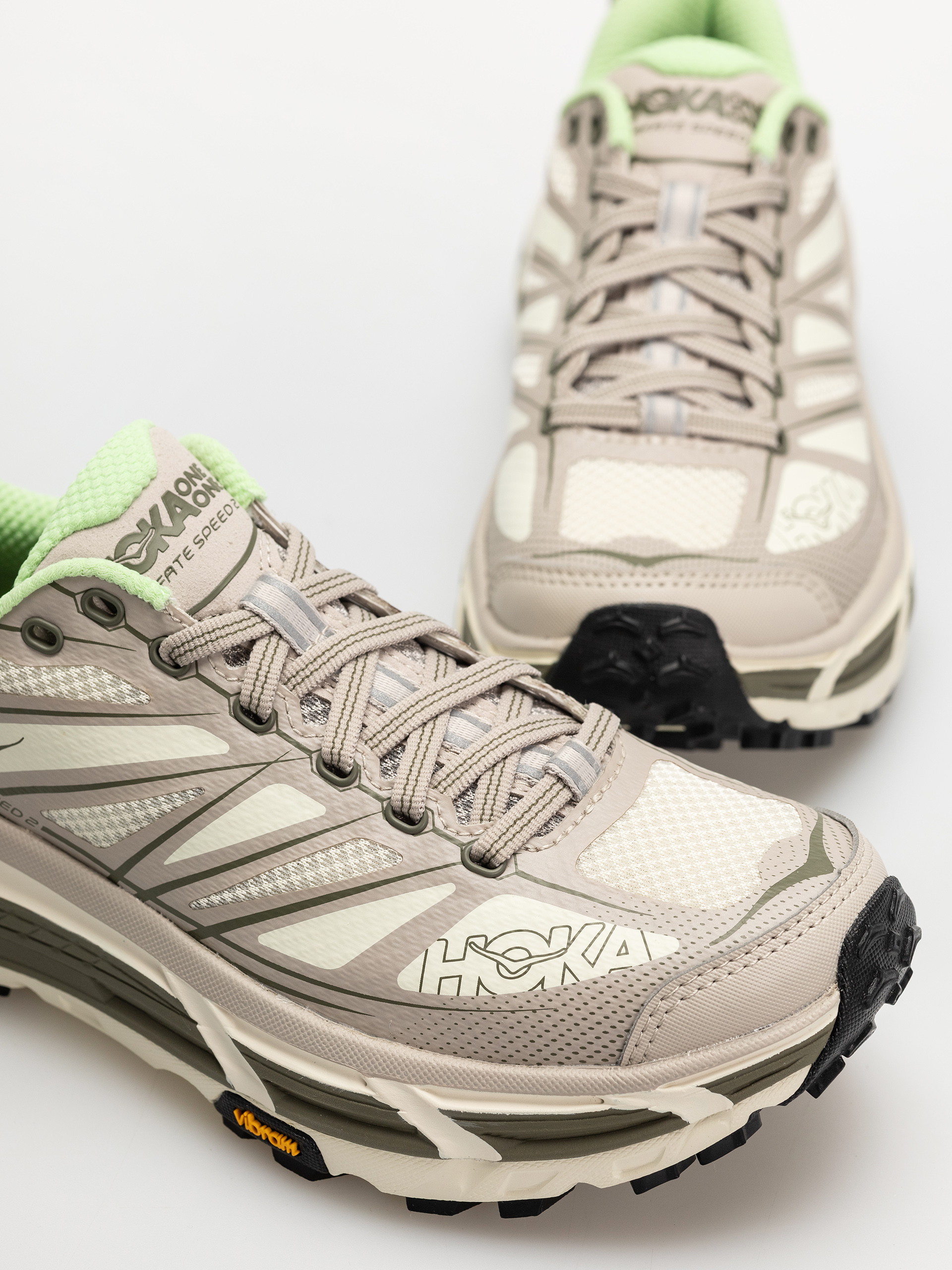 Hoka Mafate Speed 2 Cipők (putty/eucalyptus)