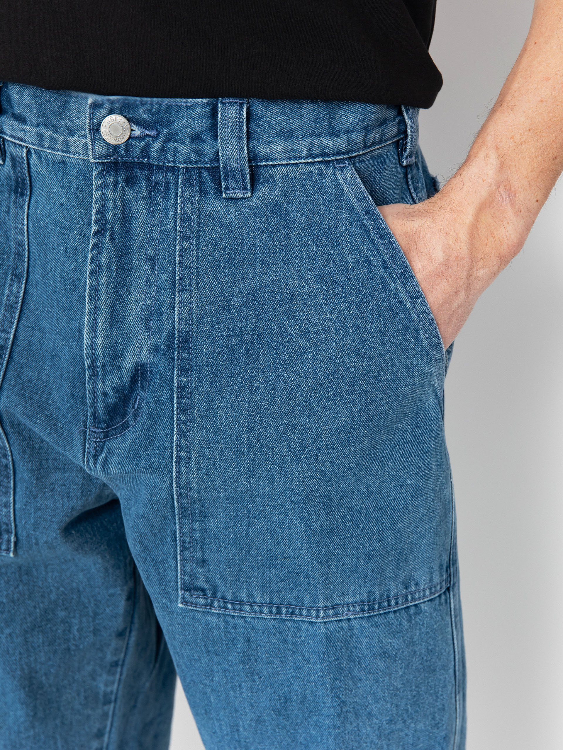 OBEY Big Timer Utility Denim Kisnadrág (light indigo)