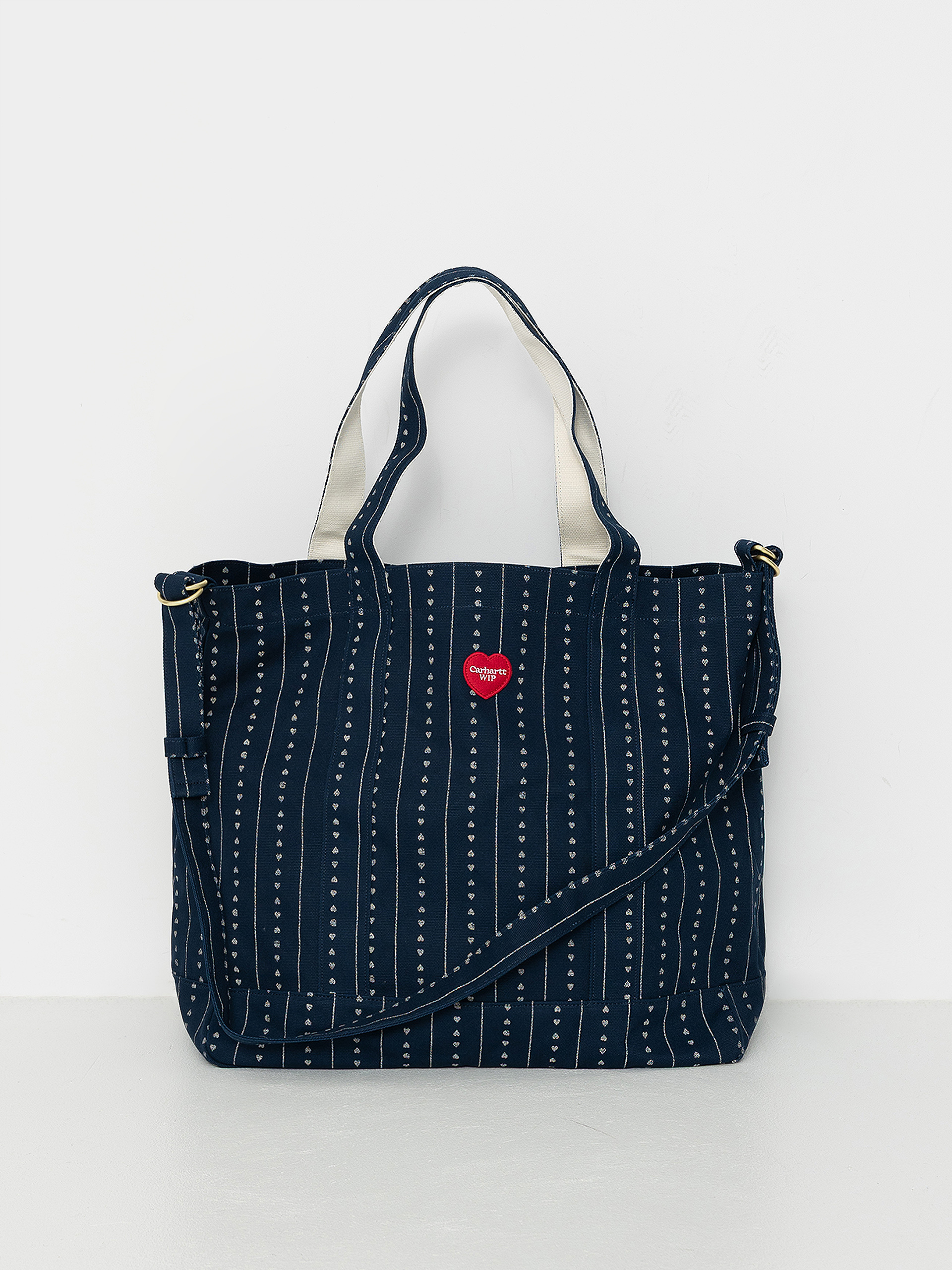 Carhartt WIP Drewe Tote Táska (heart c pinstripe/ink/natural)