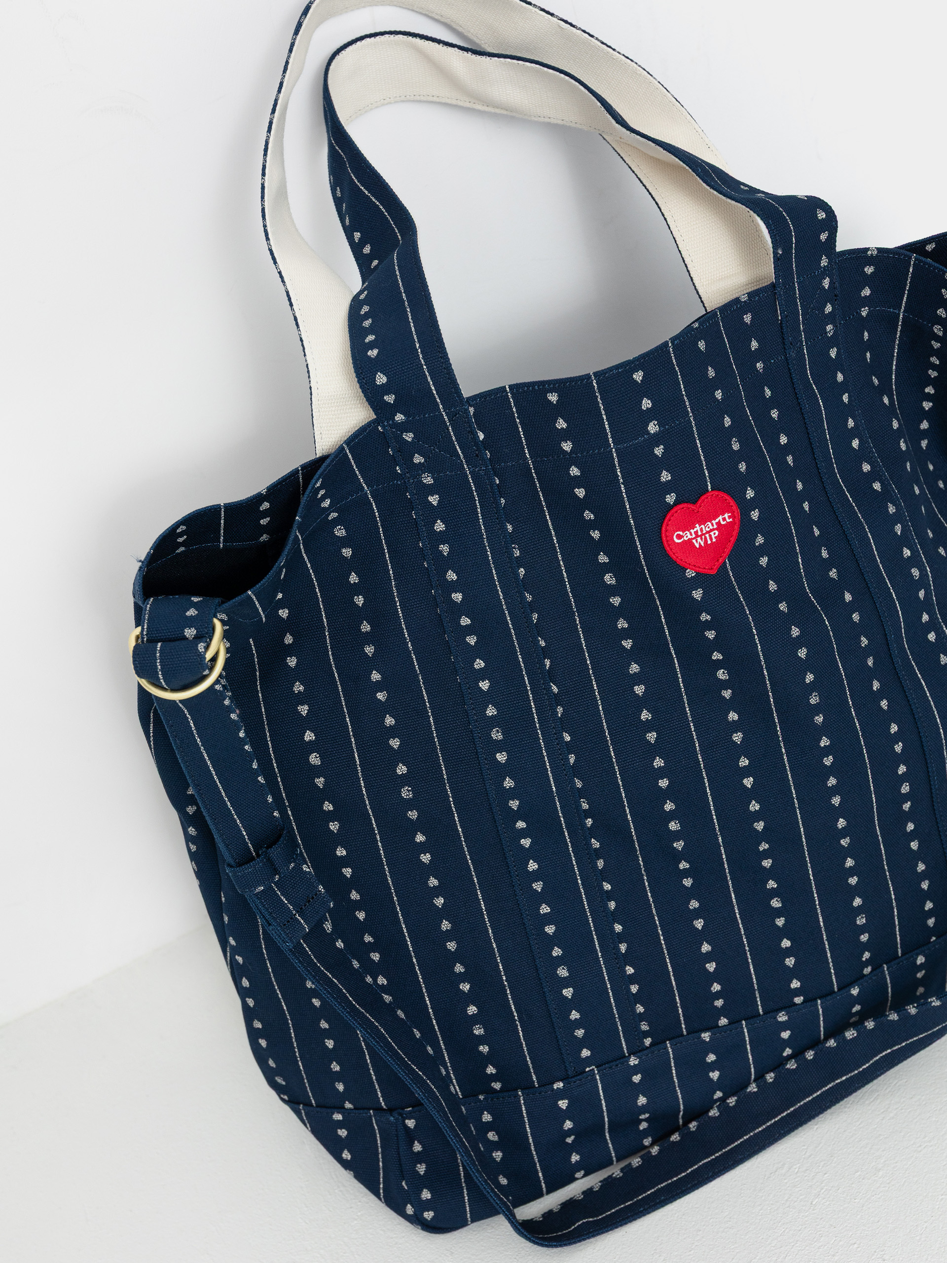 Carhartt WIP Drewe Tote Táska (heart c pinstripe/ink/natural)