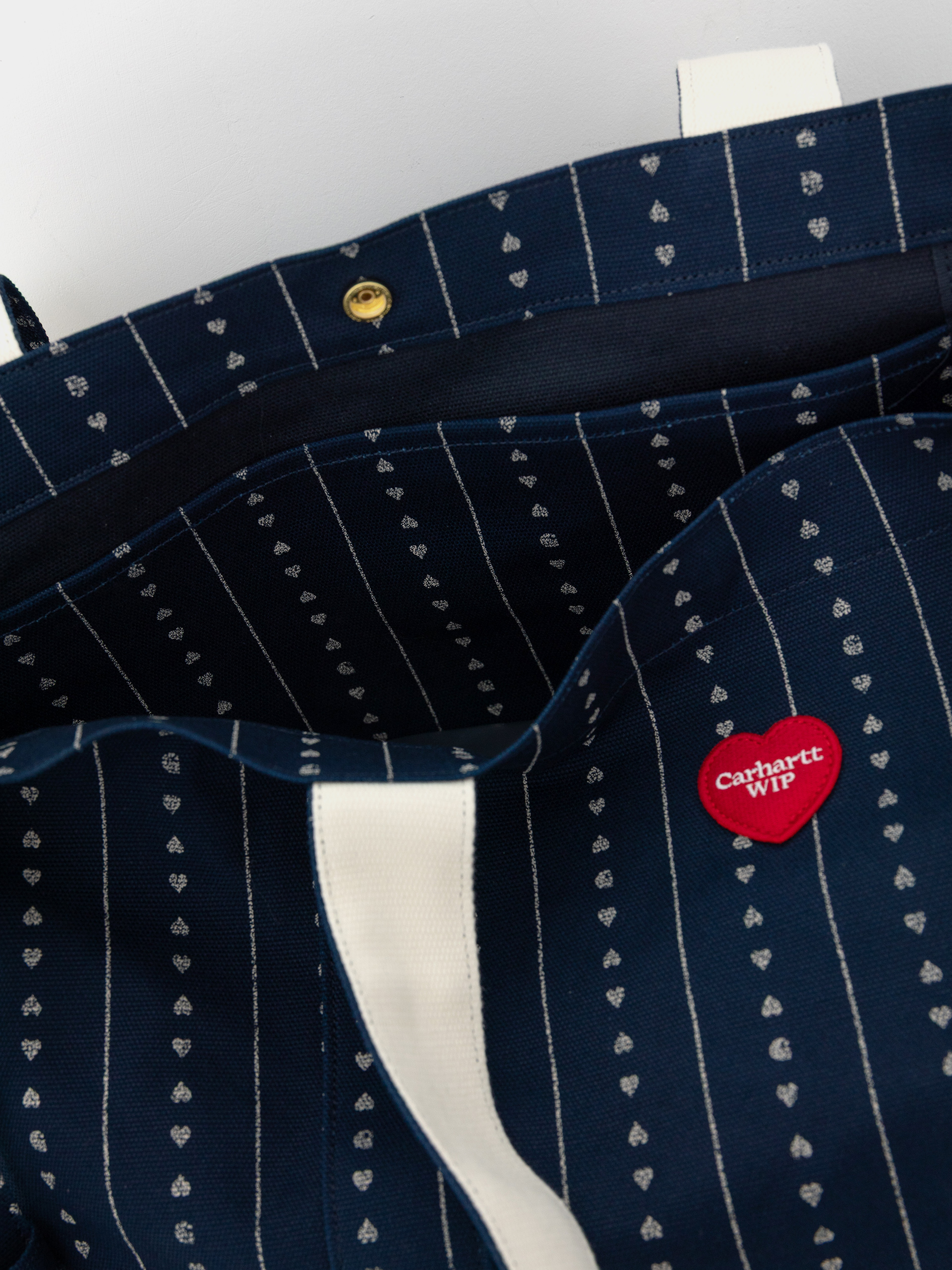 Carhartt WIP Drewe Tote Táska (heart c pinstripe/ink/natural)