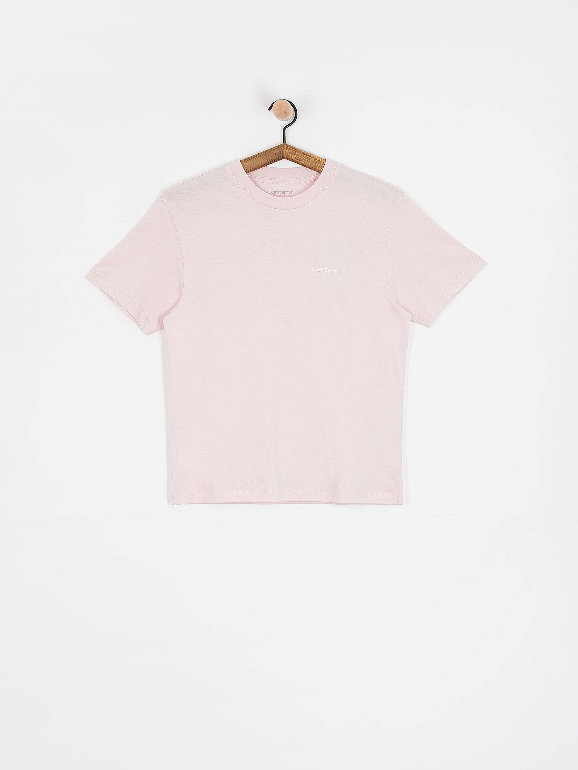 Carhartt WIP Script Embroidery Wmn Póló (air pink/wax)