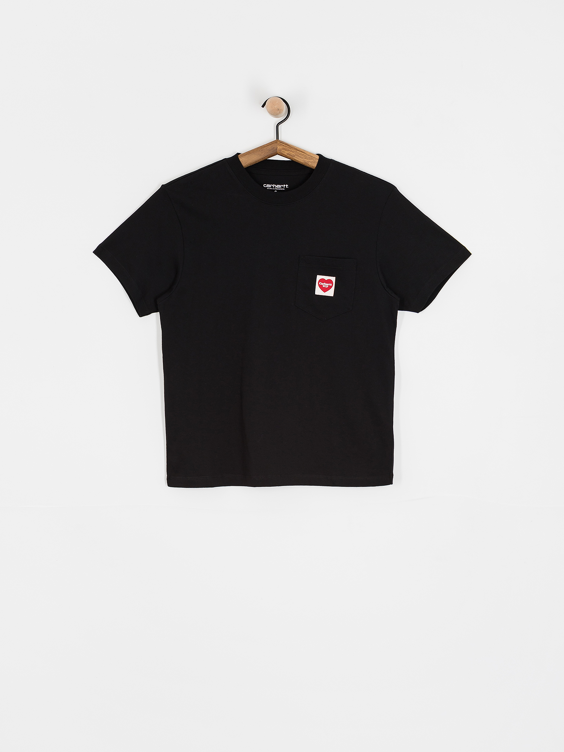 Carhartt WIP Pocket Heart Wmn Póló (black/red)