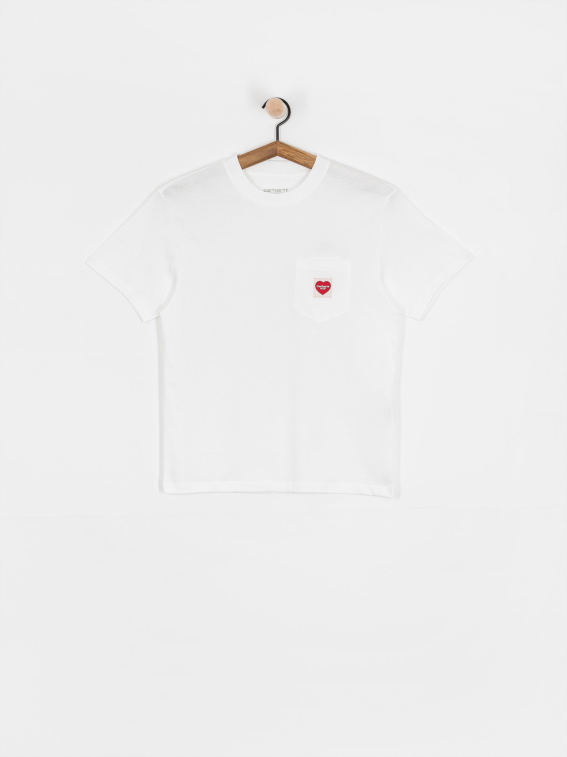 Carhartt WIP Pocket Heart Wmn Póló (white/red)