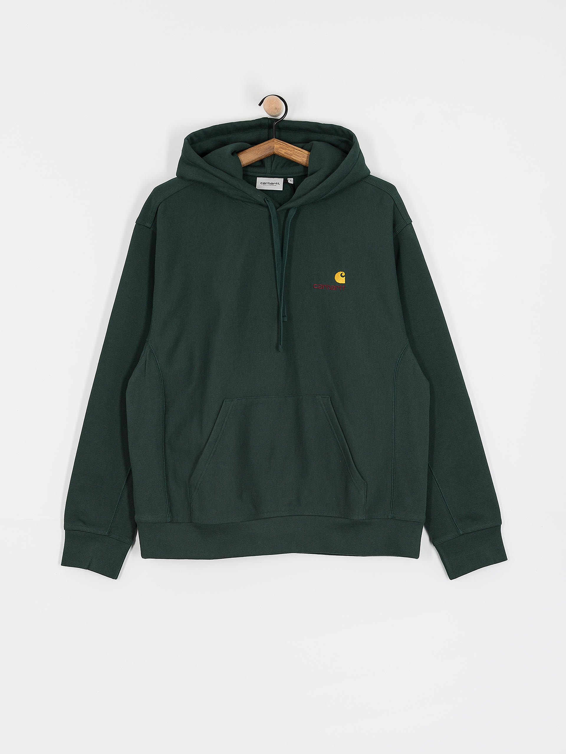 Carhartt WIP American Script HD Kapucnis pulóver (conifer)