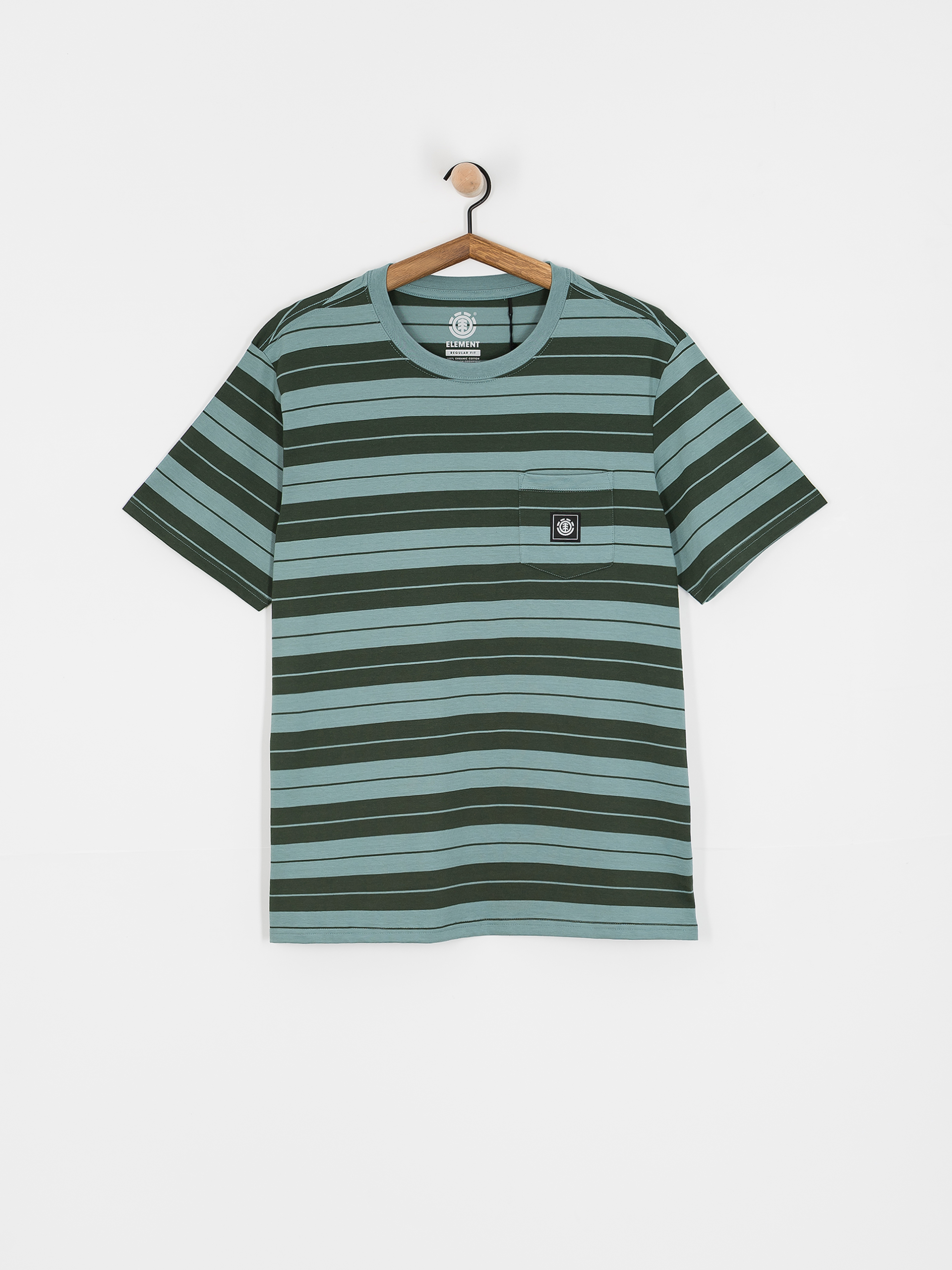 Element Basic Pocket Label Póló (treillis/jungle green)