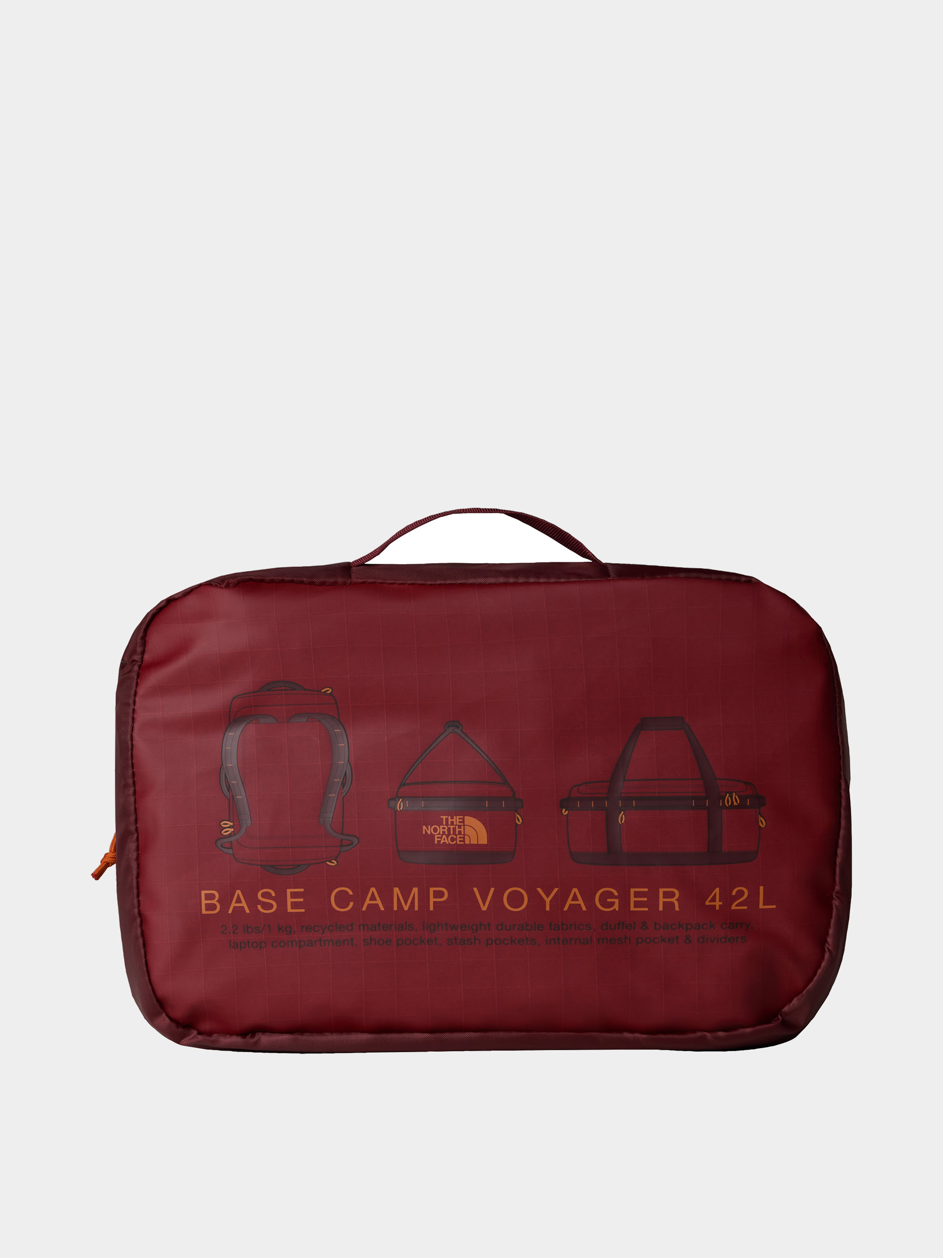 Táska The North Face Base Camp Voyager Duffel 42L (sumac/iron bronze)