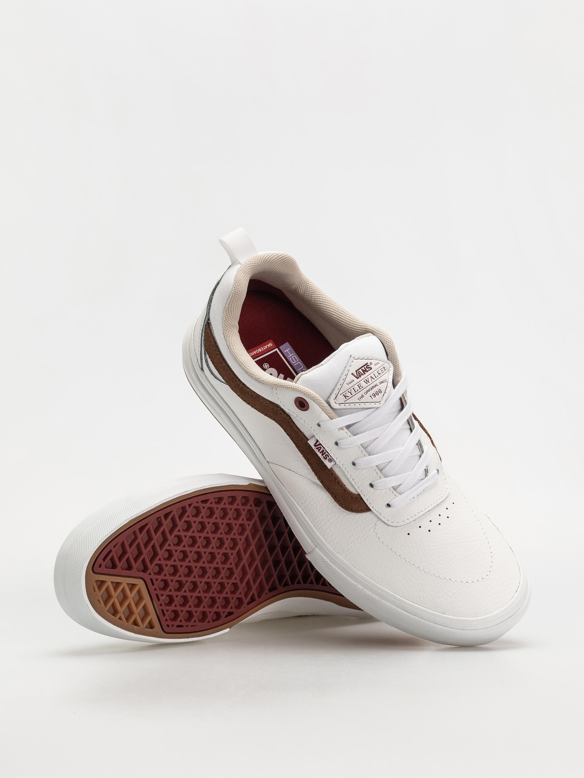 Vans Skate Kyle Walker Cipők (leather white/red)