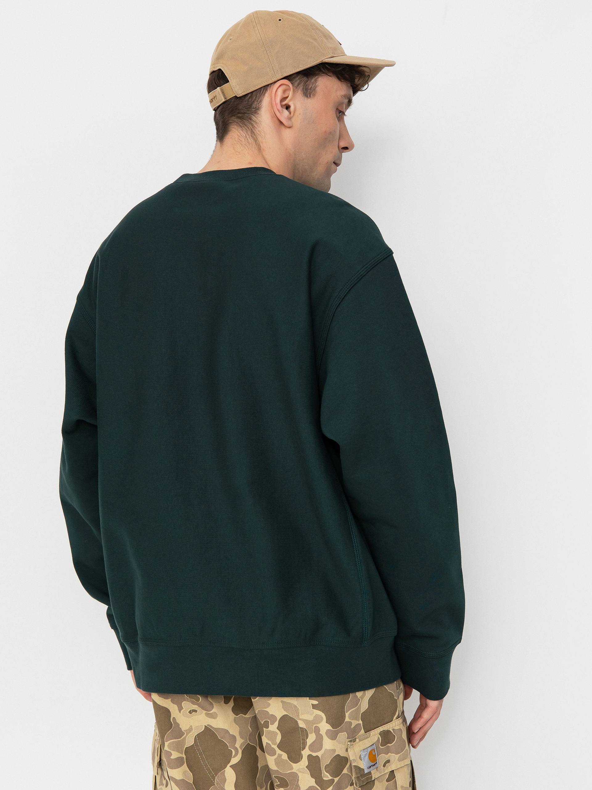 Carhartt WIP American Script Pulóver (conifer)